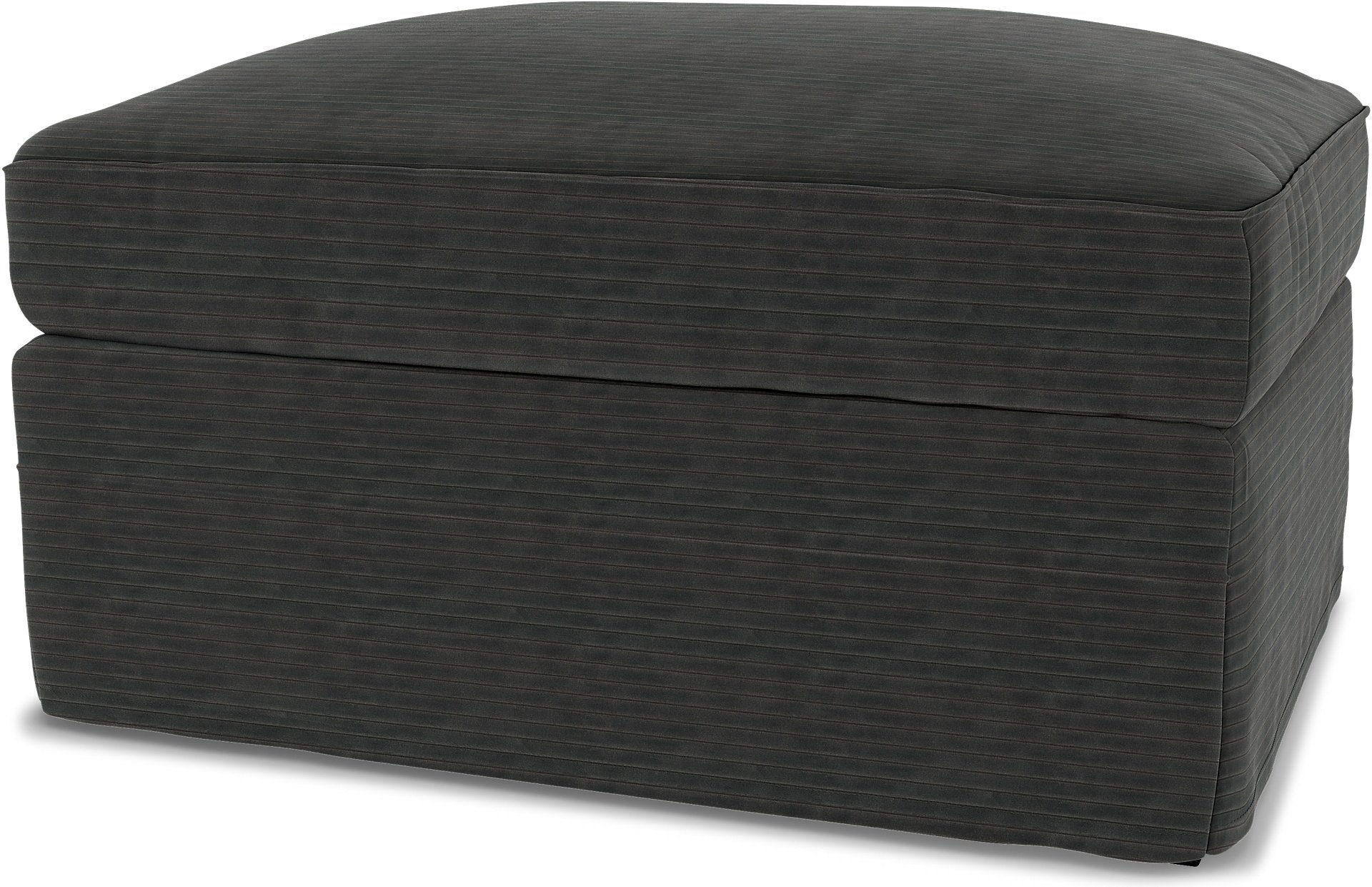 IKEA - Gronlid Footstool with Storage Cover, Licorice, Corduroy - Bemz