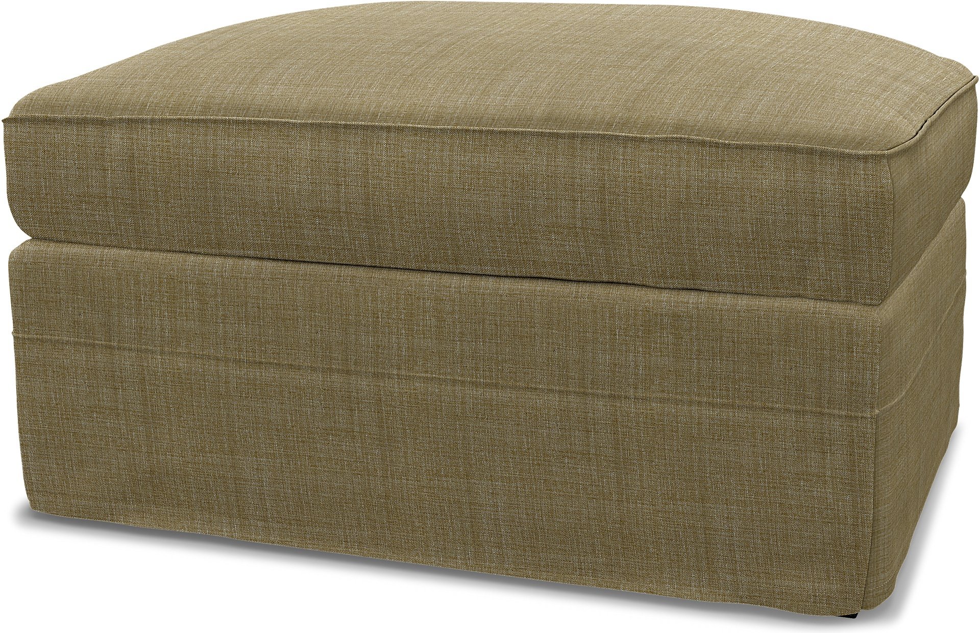IKEA - Gronlid Footstool with Storage Cover, Dusty Yellow, Boucle & Texture - Bemz