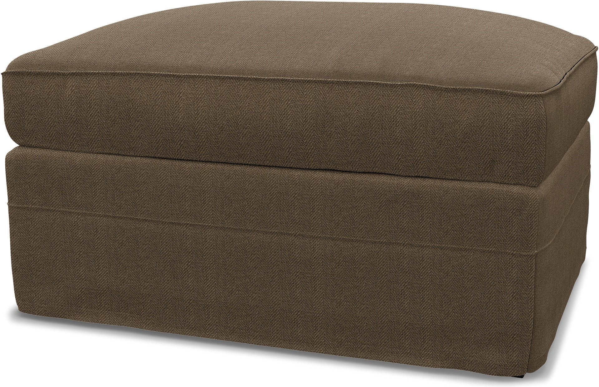 IKEA - Gronlid Footstool with Storage Cover, Dark Taupe, Boucle & Texture - Bemz