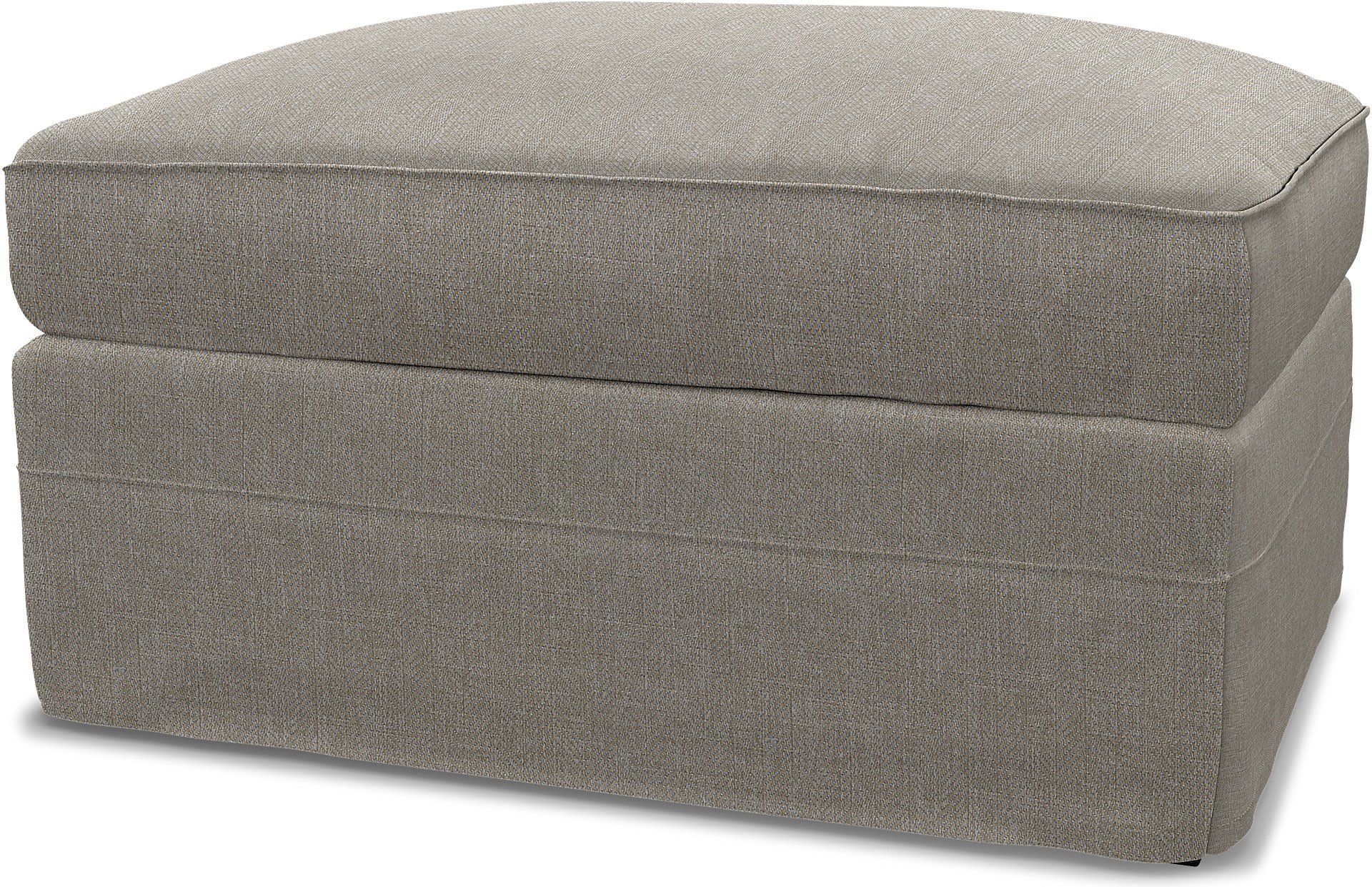 IKEA - Gronlid Footstool with Storage Cover, Greige, Boucle & Texture - Bemz