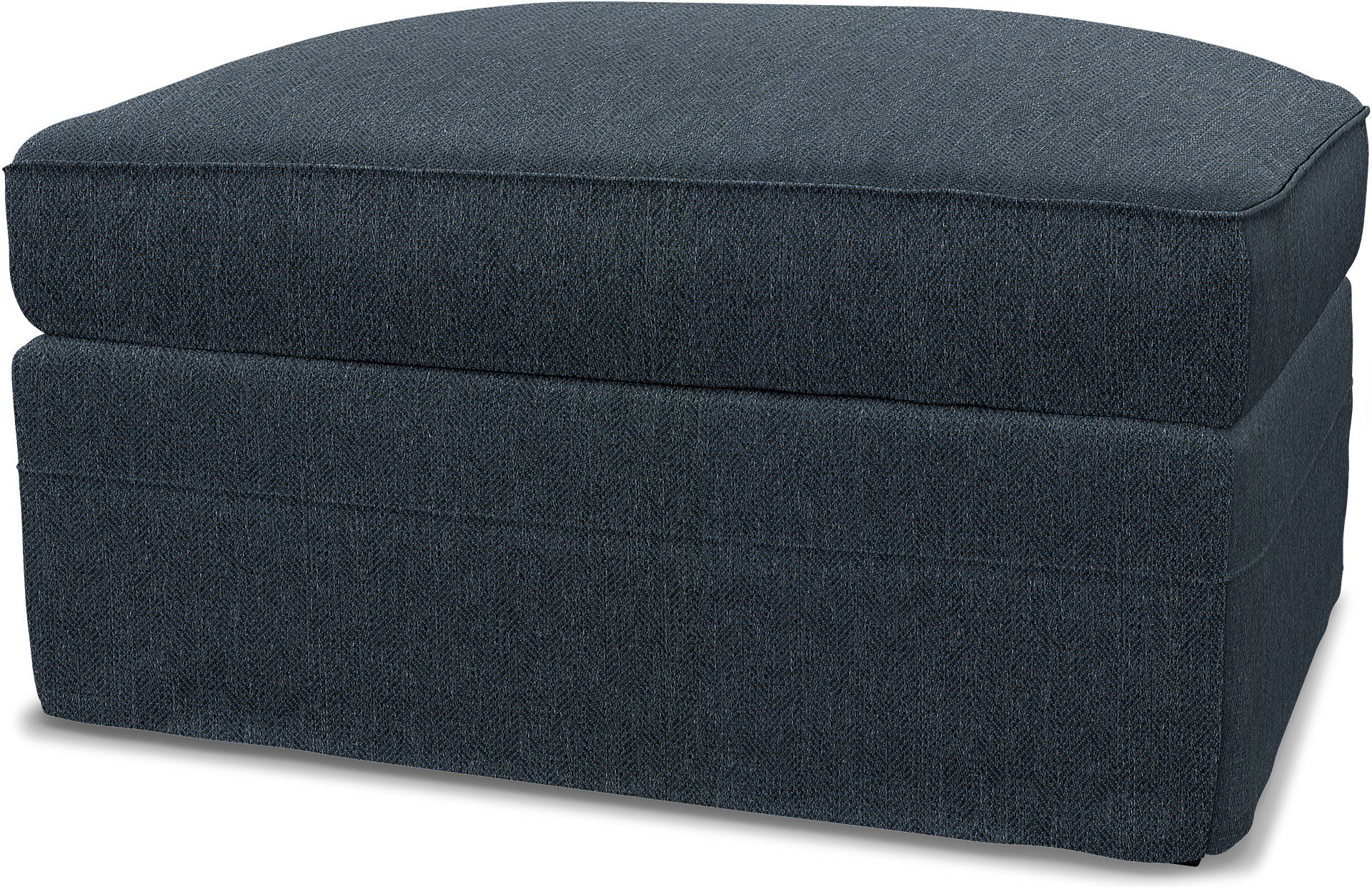 IKEA - Överdrag till Grönlid fotpall med förvaring, Denim, BOUCLÉ & TEXTUR - Bemz