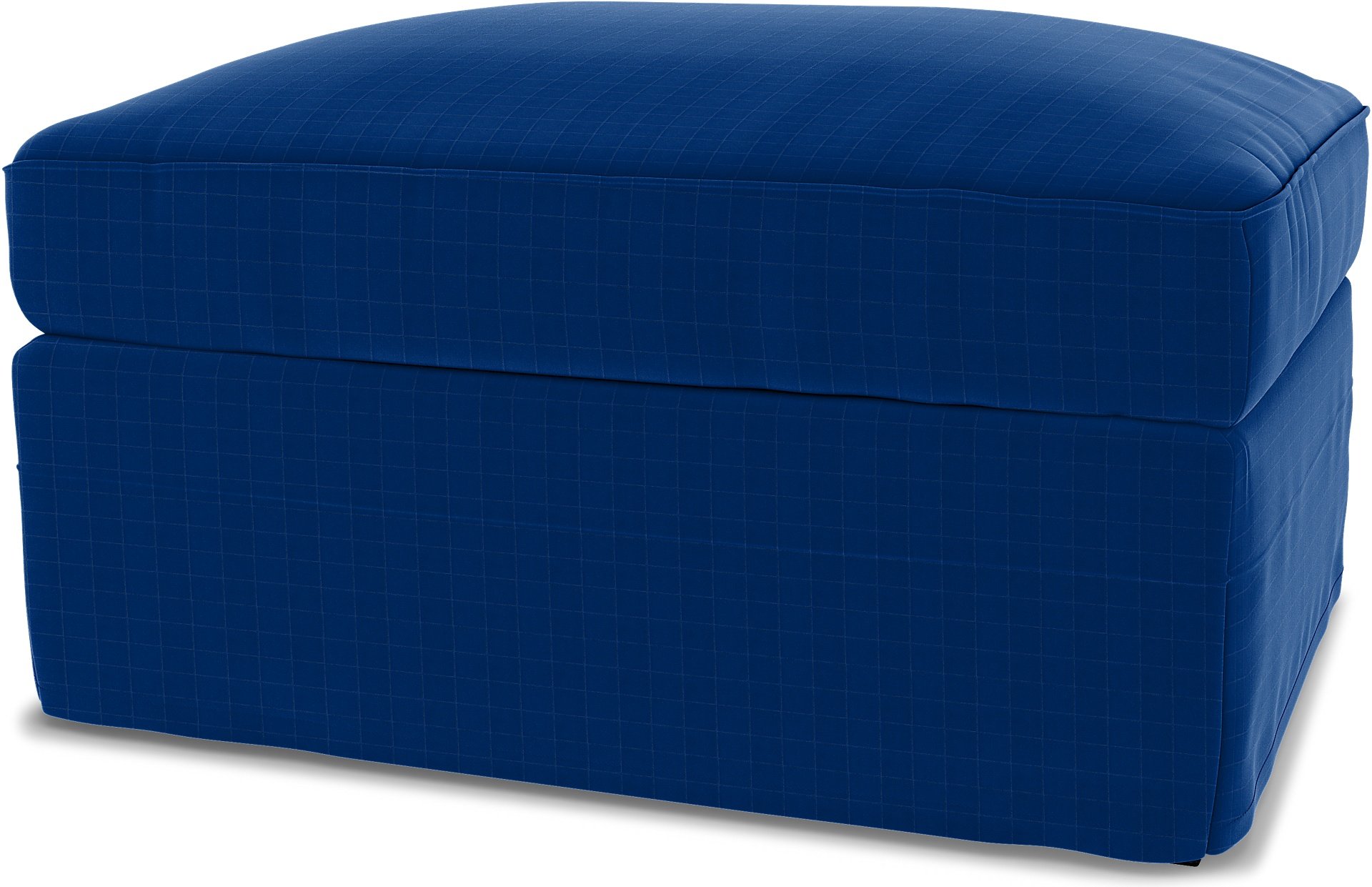 IKEA - Gronlid Footstool with Storage Cover, Lapis Blue, Moody Seventies Collection - Bemz