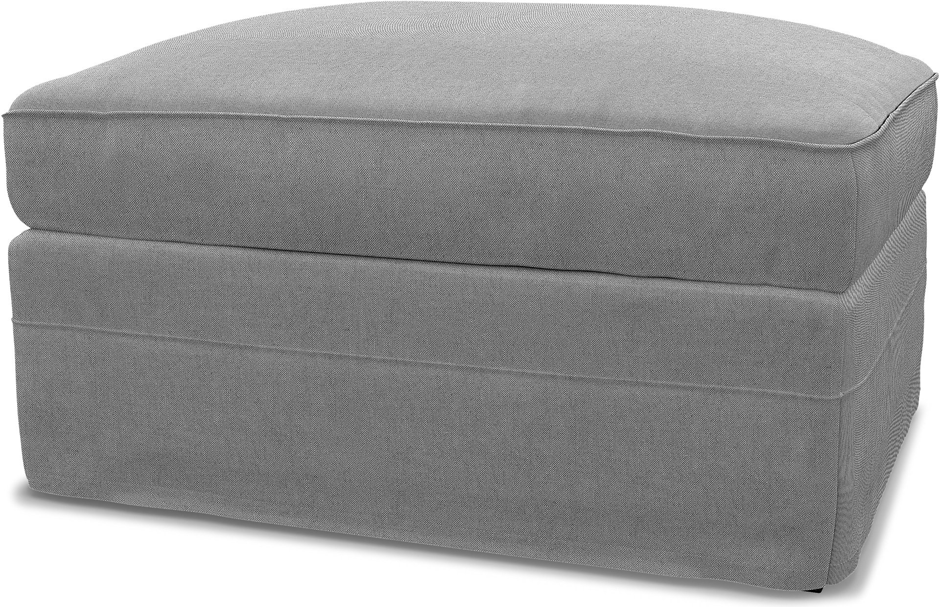 IKEA - Gronlid Footstool with Storage Cover, Graphite, Linen - Bemz