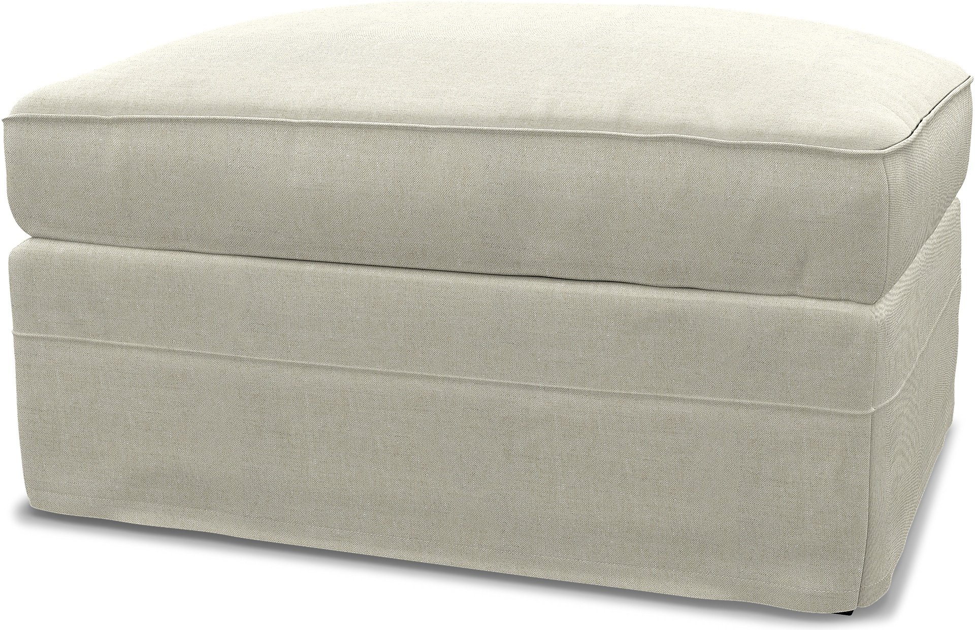 IKEA - Gronlid Footstool with Storage Cover, Natural, Linen - Bemz