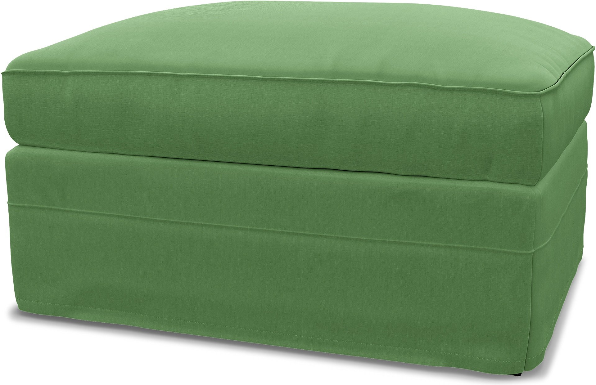 IKEA - Gronlid Footstool with Storage Cover, Apple Green, Linen - Bemz