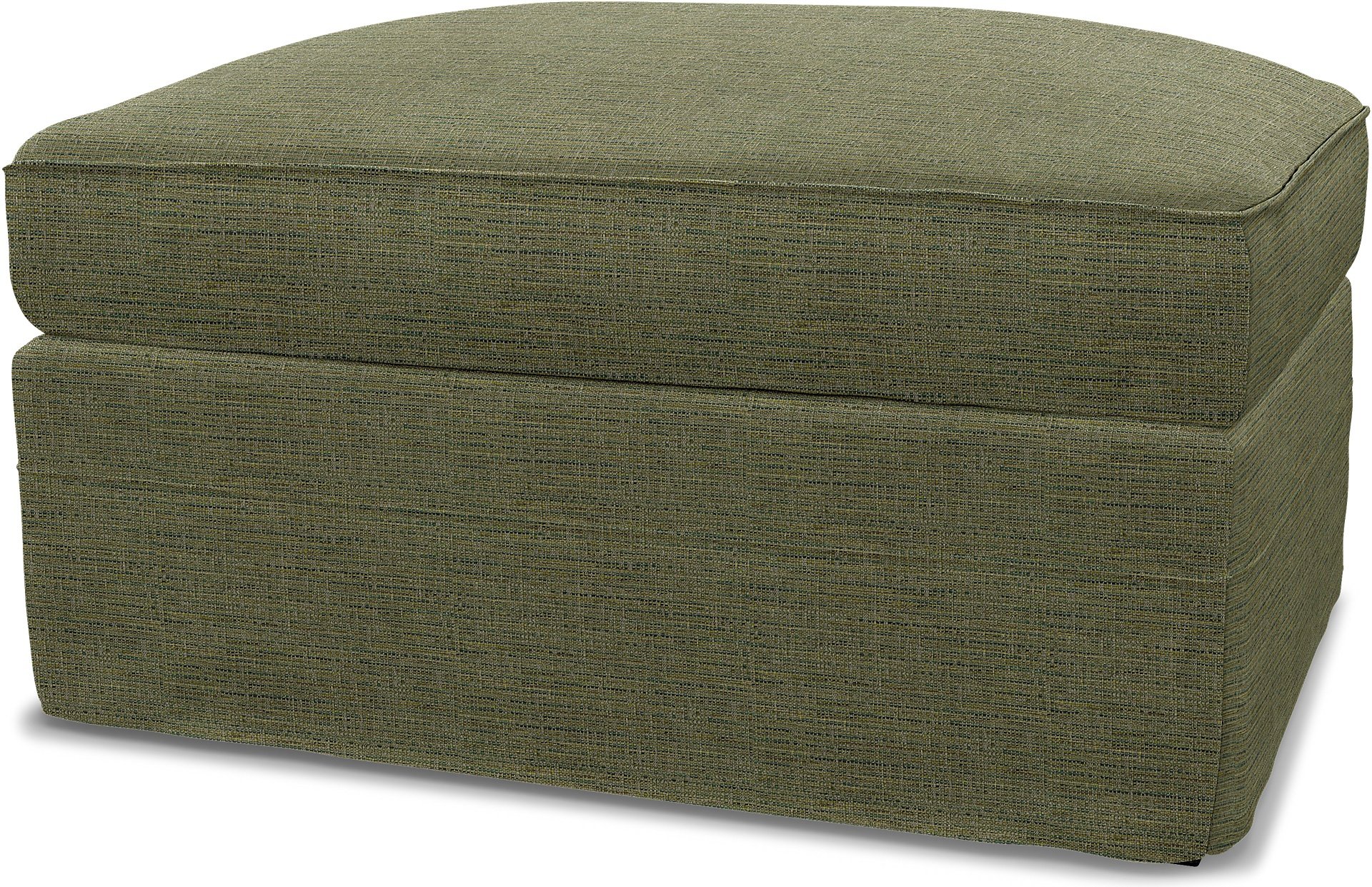 IKEA - Gronlid Footstool with Storage Cover, Meadow Green, Boucle & Texture - Bemz