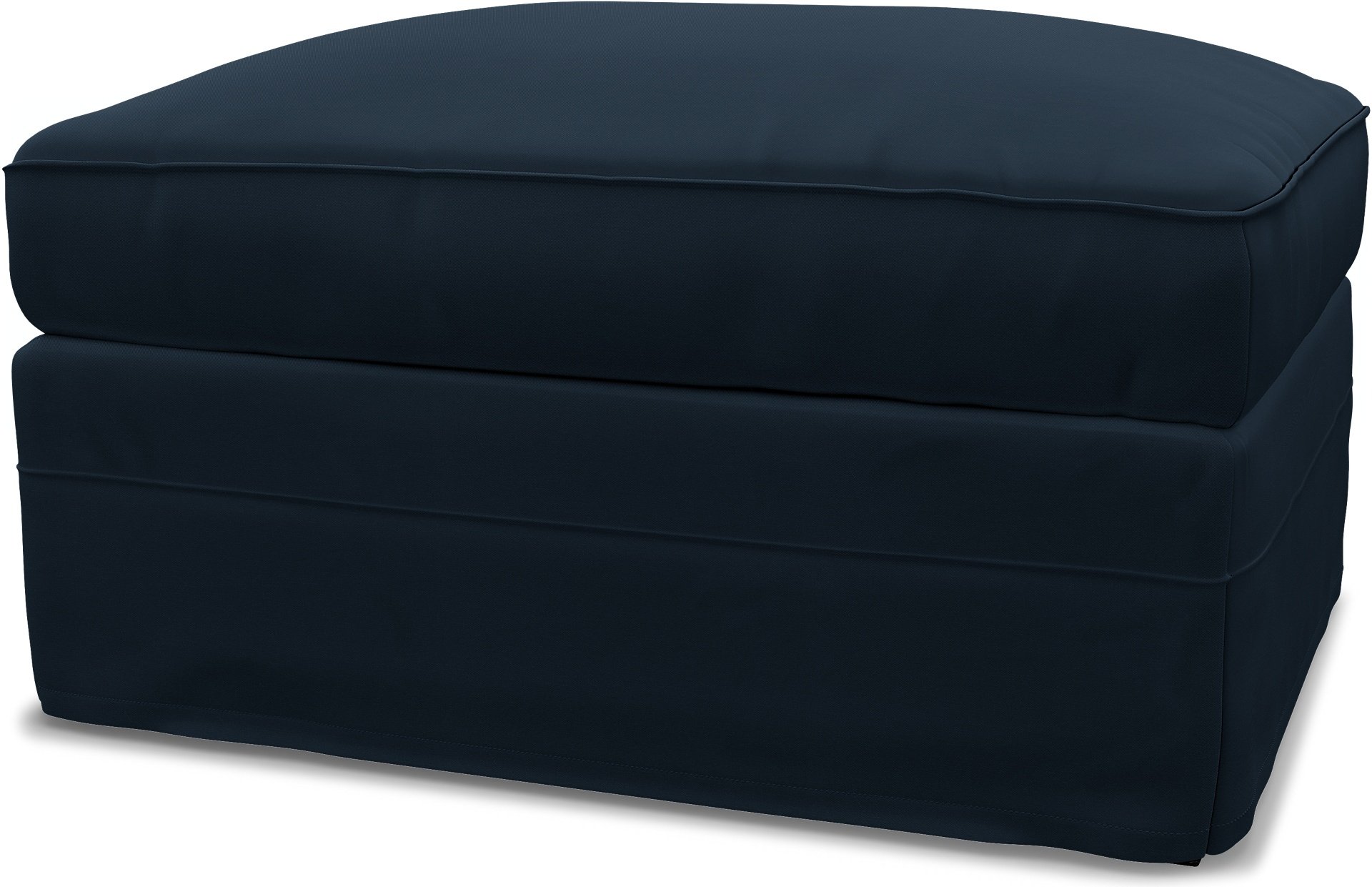 IKEA - Gronlid Footstool with Storage Cover, Navy Blue, Cotton - Bemz