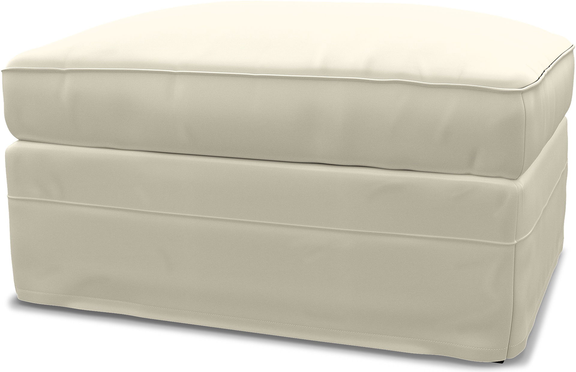 IKEA - Grönlid Footstool with Storage Cover, Tofu, Cotton - Bemz