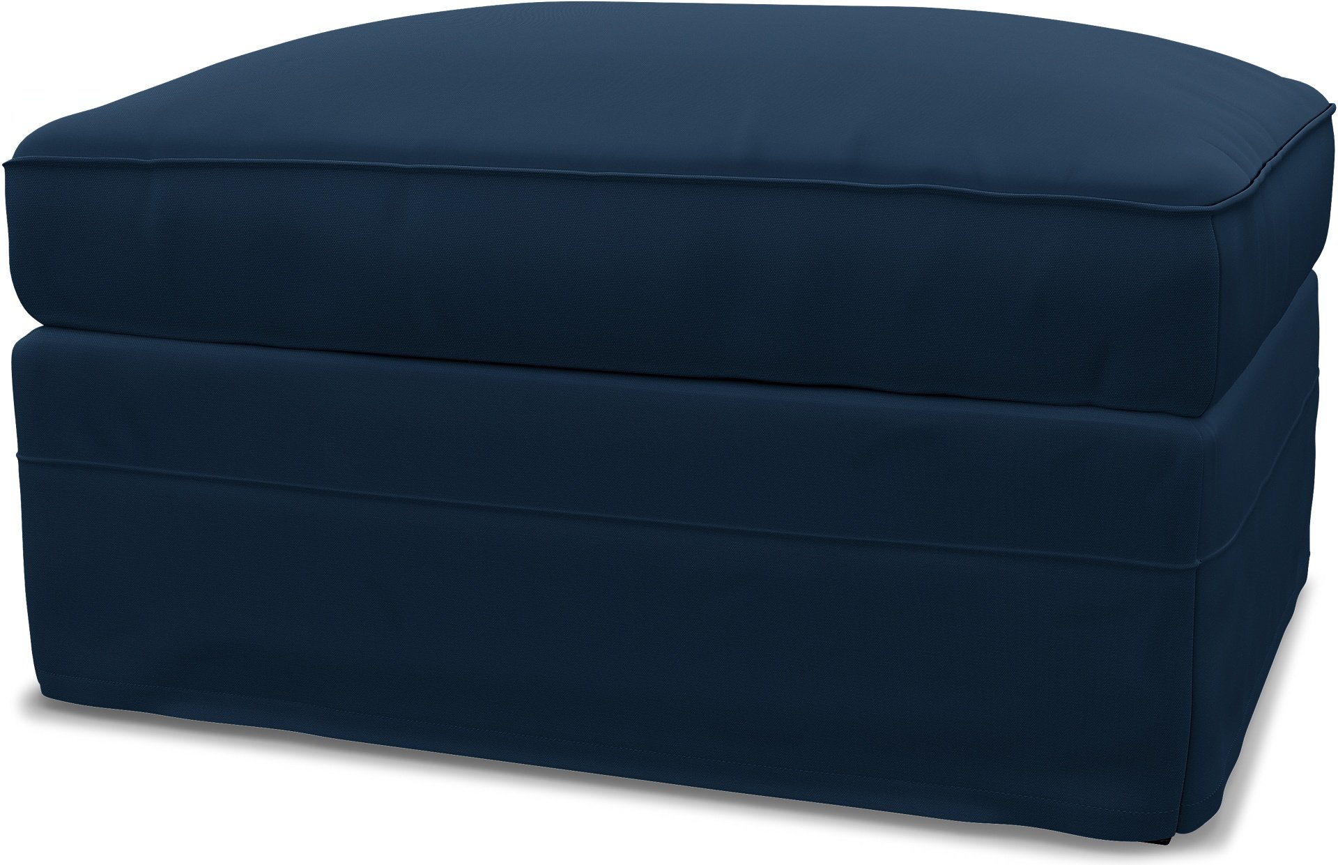 IKEA - Gronlid Footstool with Storage Cover, Deep Navy Blue, Cotton - Bemz