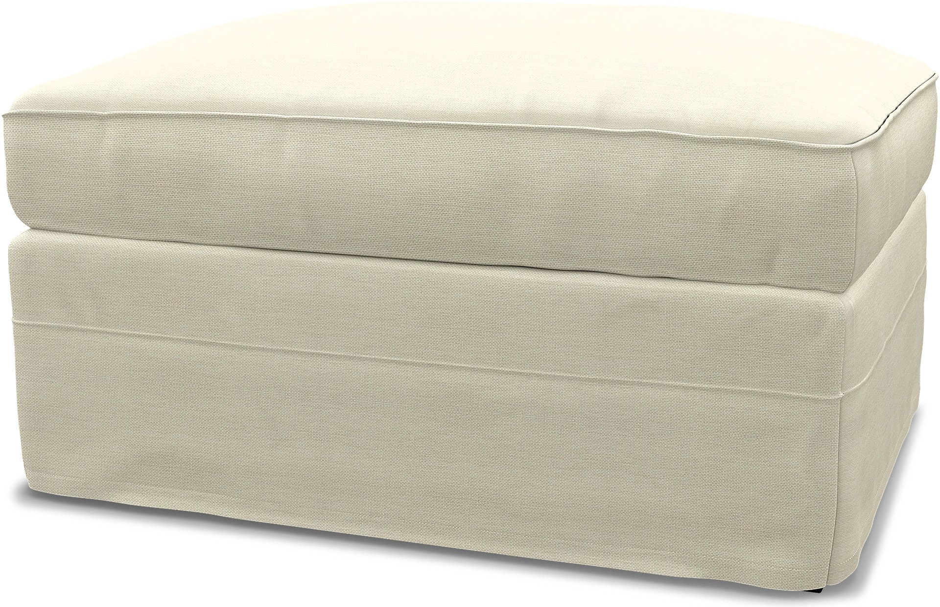 IKEA - Gronlid Footstool with Storage Cover, Sand Beige, Cotton - Bemz