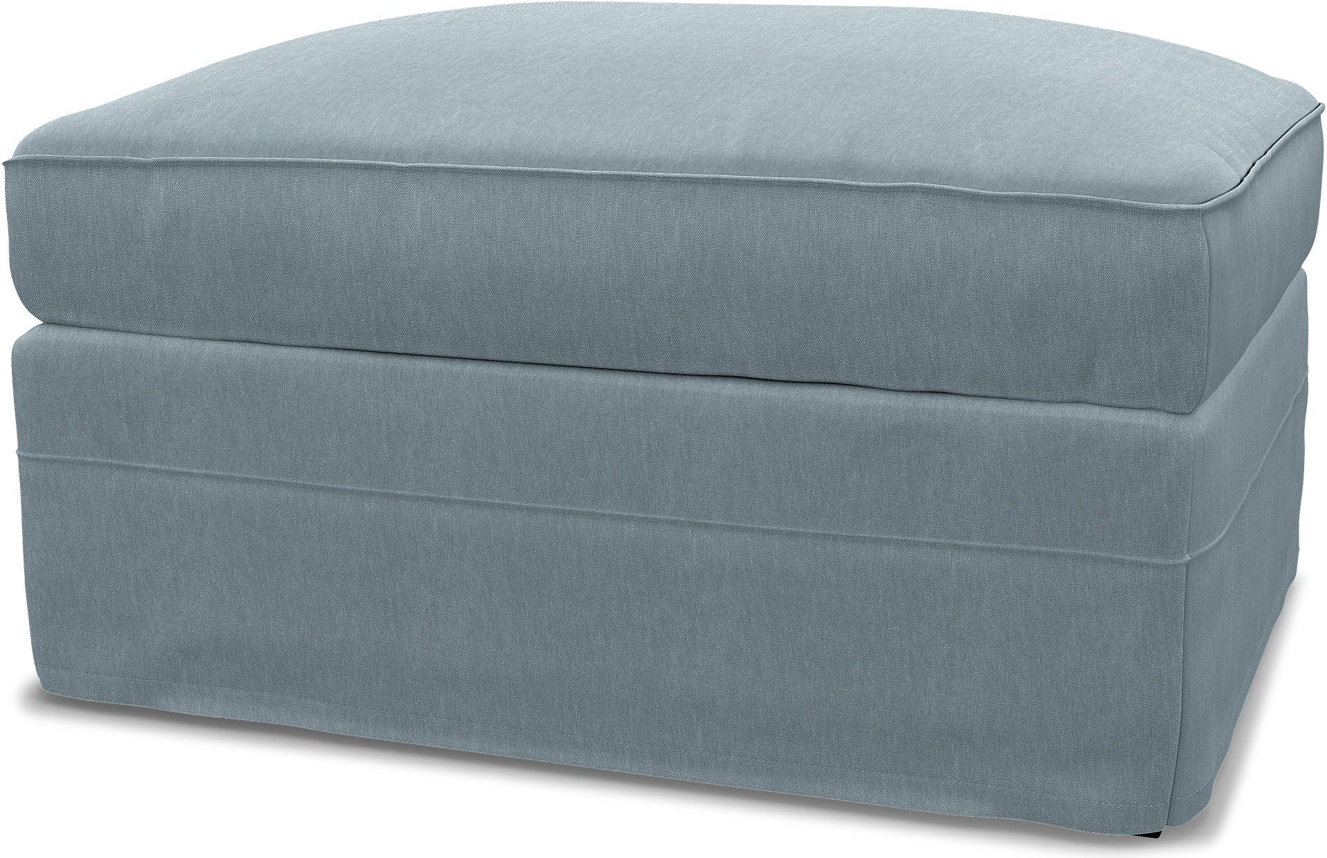 IKEA - Gronlid Footstool with Storage Cover, Dusty Blue, Linen - Bemz
