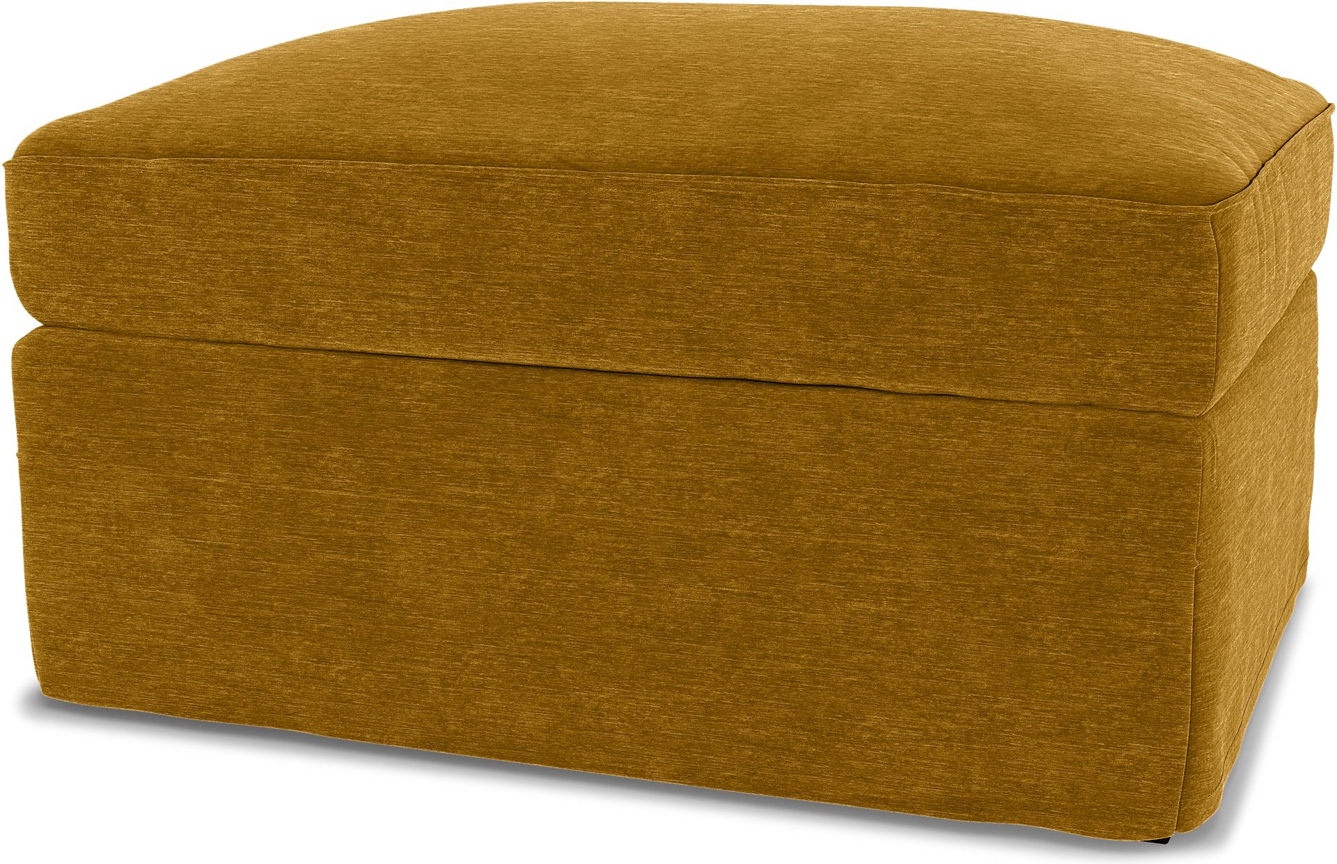 IKEA - Gronlid Footstool with Storage Cover, Tumeric, Velvet - Bemz