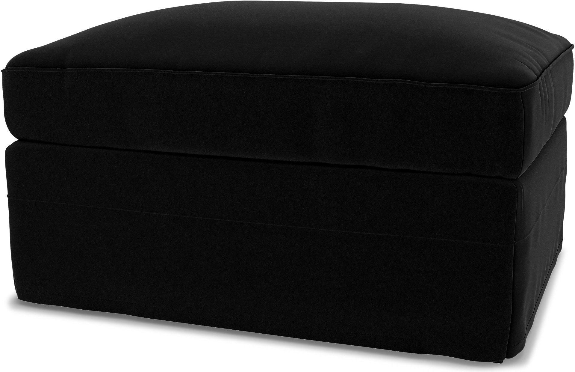 IKEA - Gronlid Footstool with Storage Cover, Black, Velvet - Bemz
