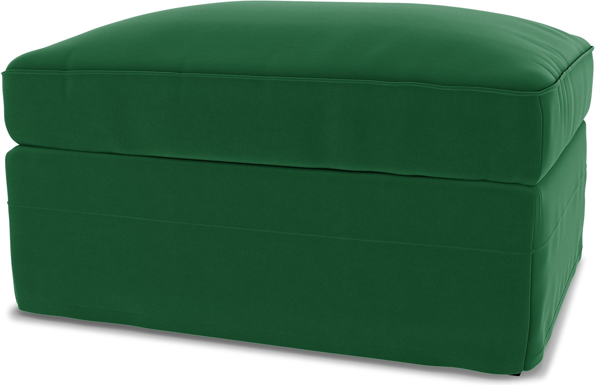IKEA - Gronlid Footstool with Storage Cover, Abundant Green, Velvet - Bemz