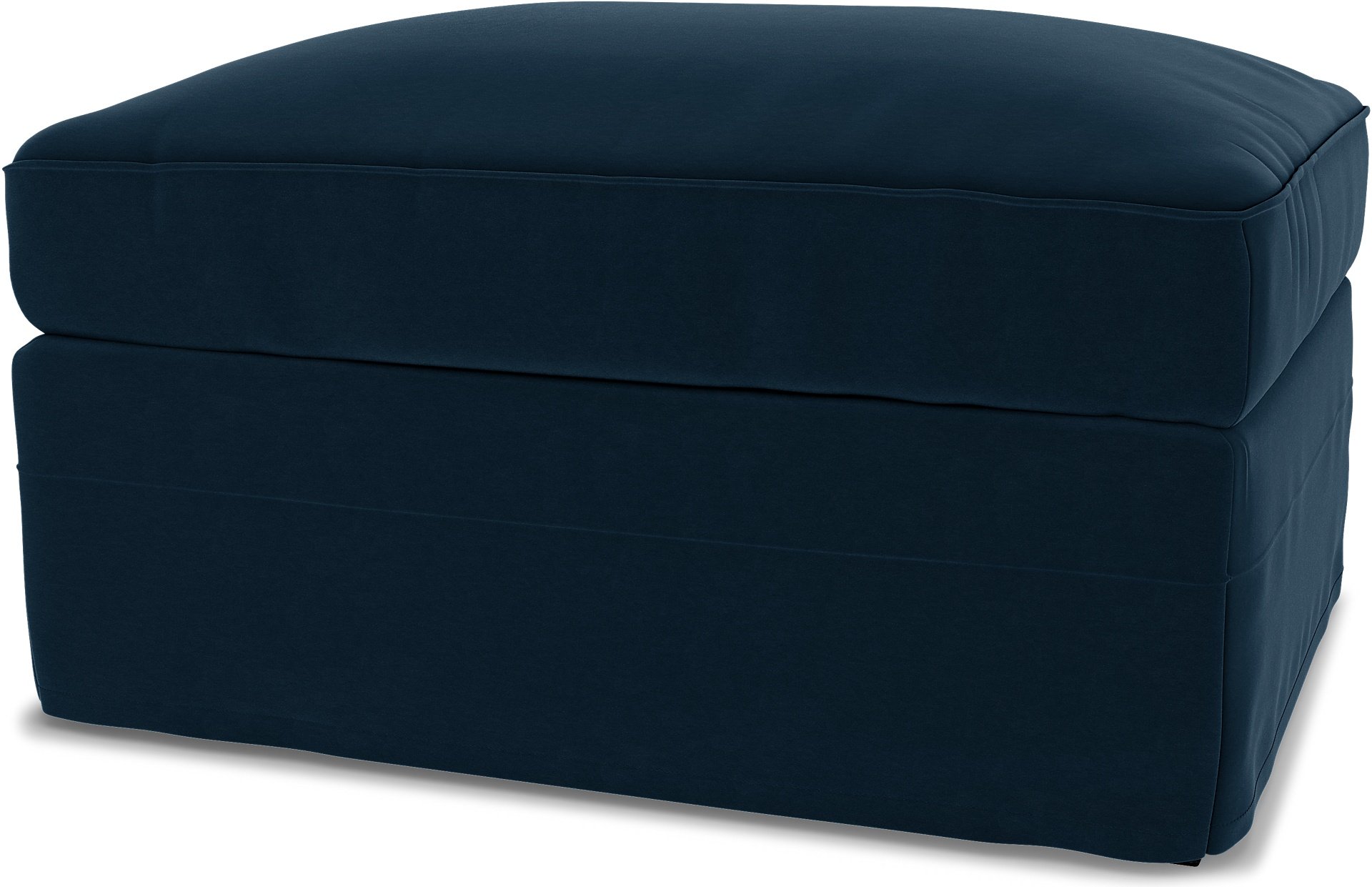 IKEA - Gronlid Footstool with Storage Cover, Midnight, Velvet - Bemz