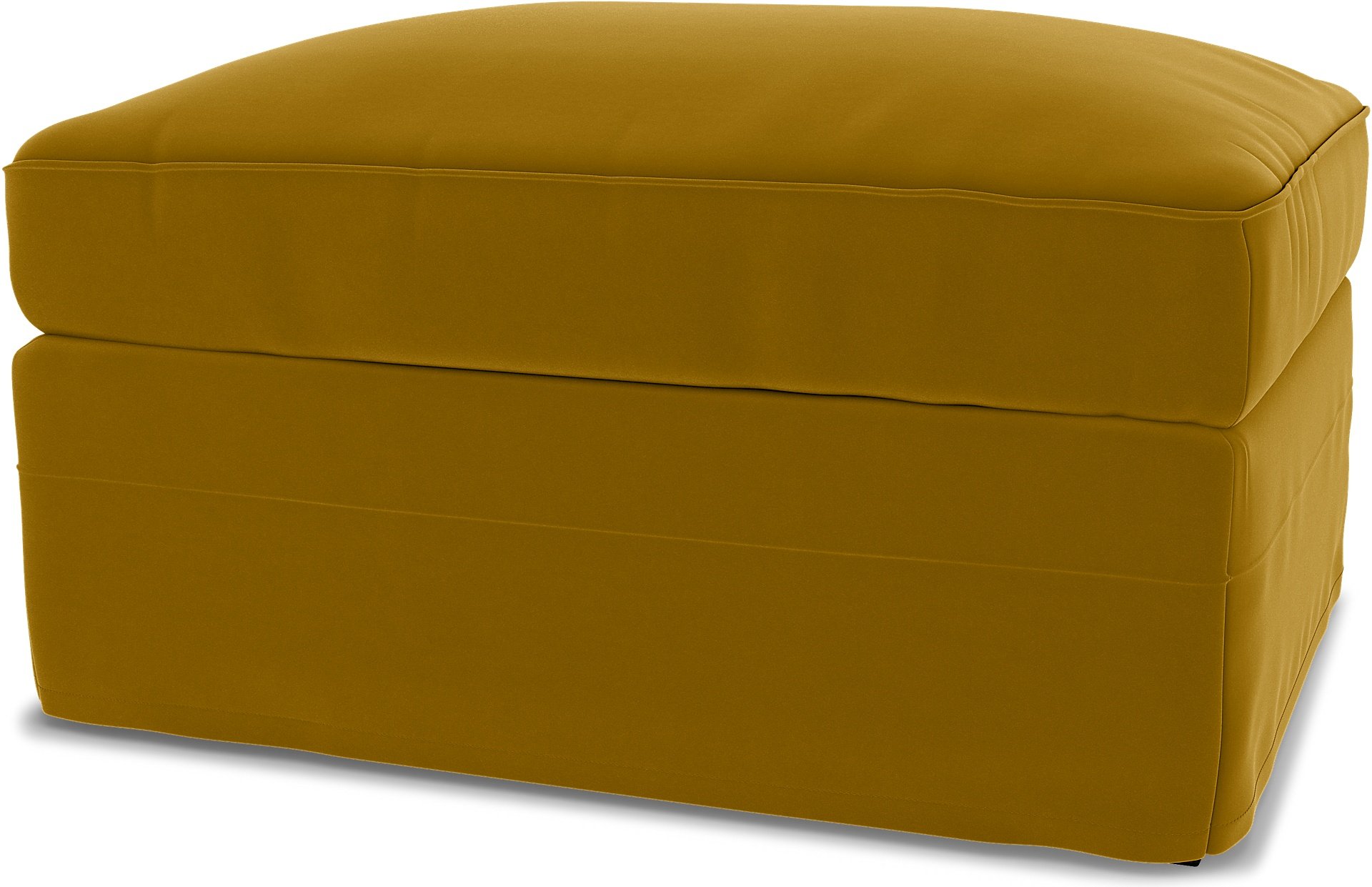 IKEA - Gronlid Footstool with Storage Cover, Dijon, Velvet - Bemz
