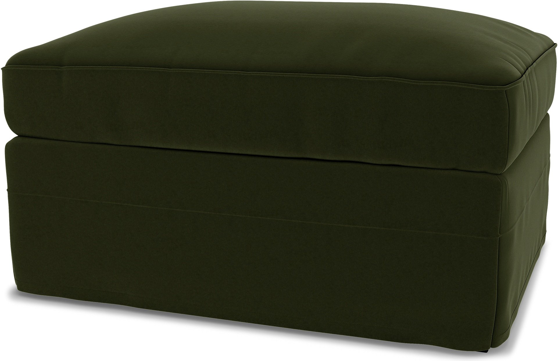 IKEA - Gronlid Footstool with Storage Cover, Moss, Velvet - Bemz