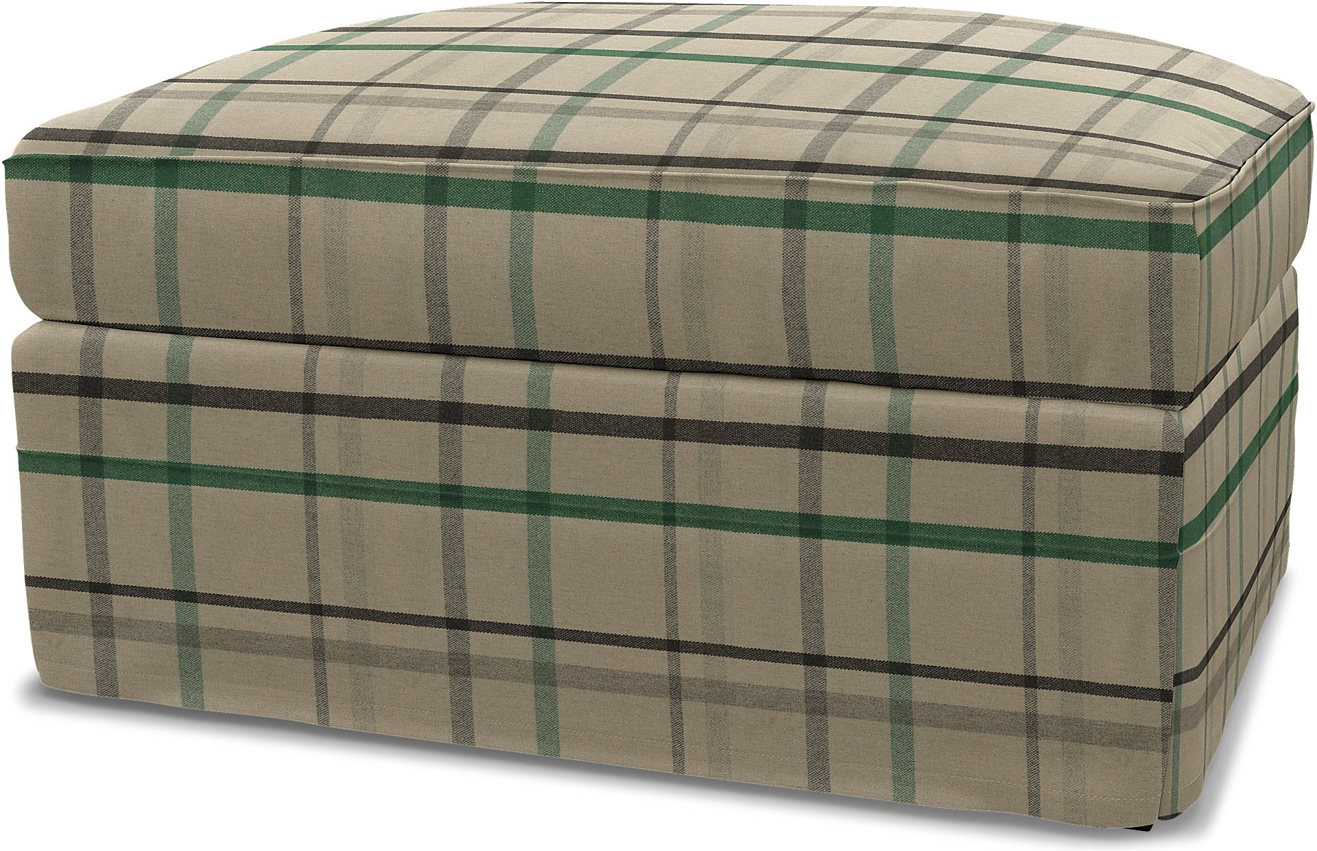 IKEA - Gronlid Footstool with Storage Cover, Forest Glade, Wool - Bemz