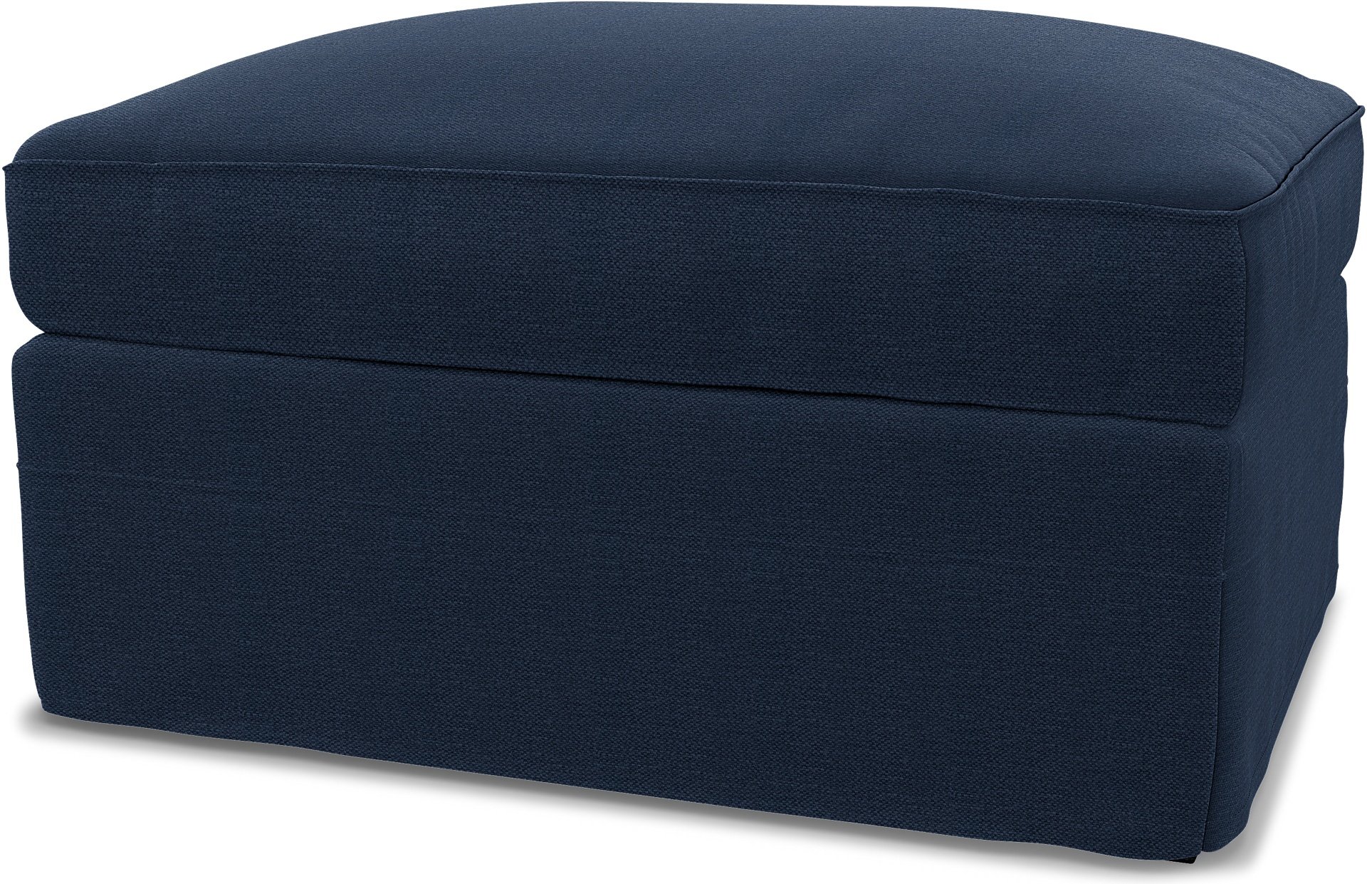 IKEA - Gronlid Footstool with Storage Cover, Navy Blue, Linen - Bemz