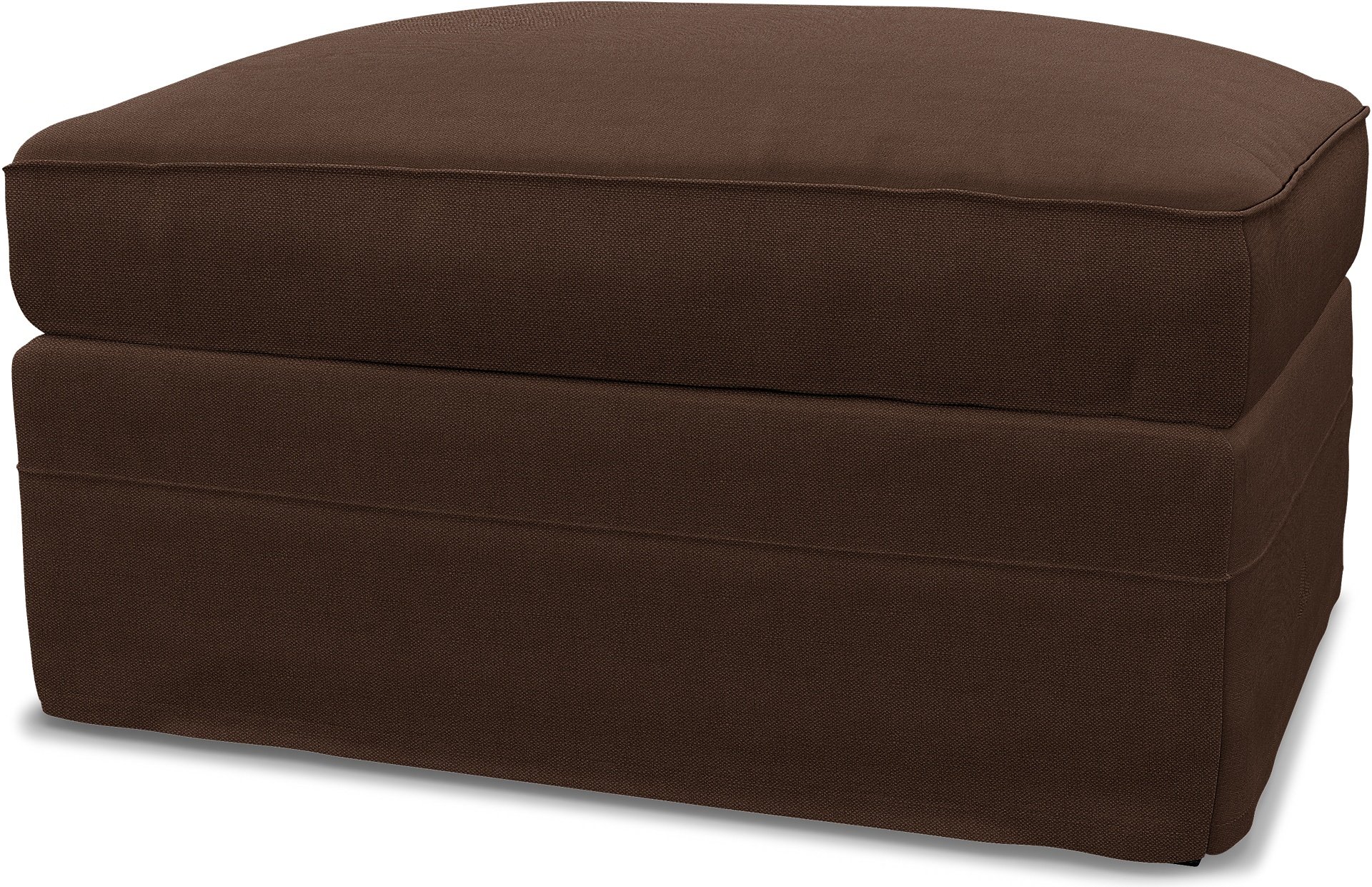 IKEA - Gronlid Footstool with Storage Cover, Chocolate, Linen - Bemz