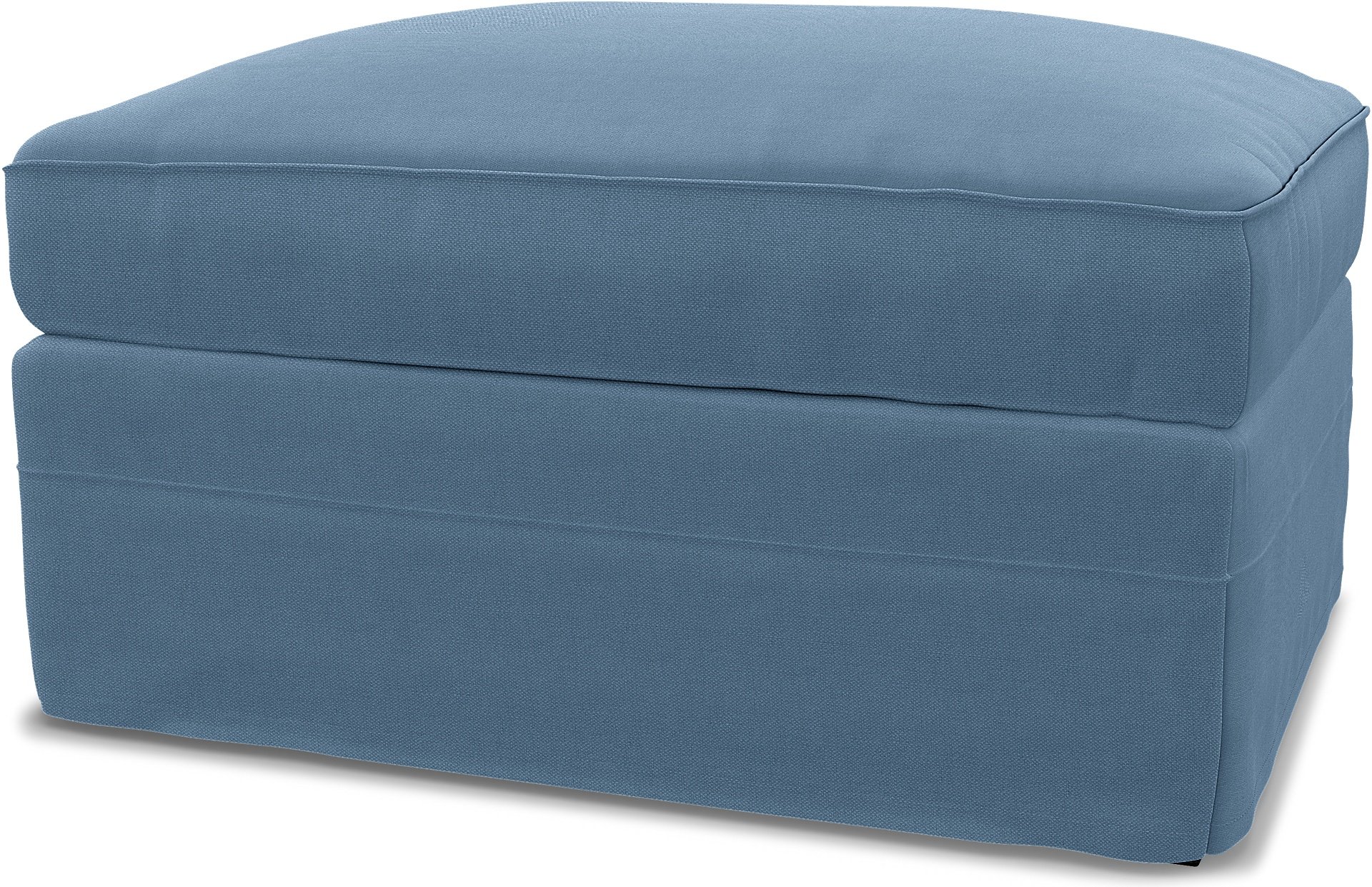 IKEA - Gronlid Footstool with Storage Cover, Vintage Blue, Linen - Bemz