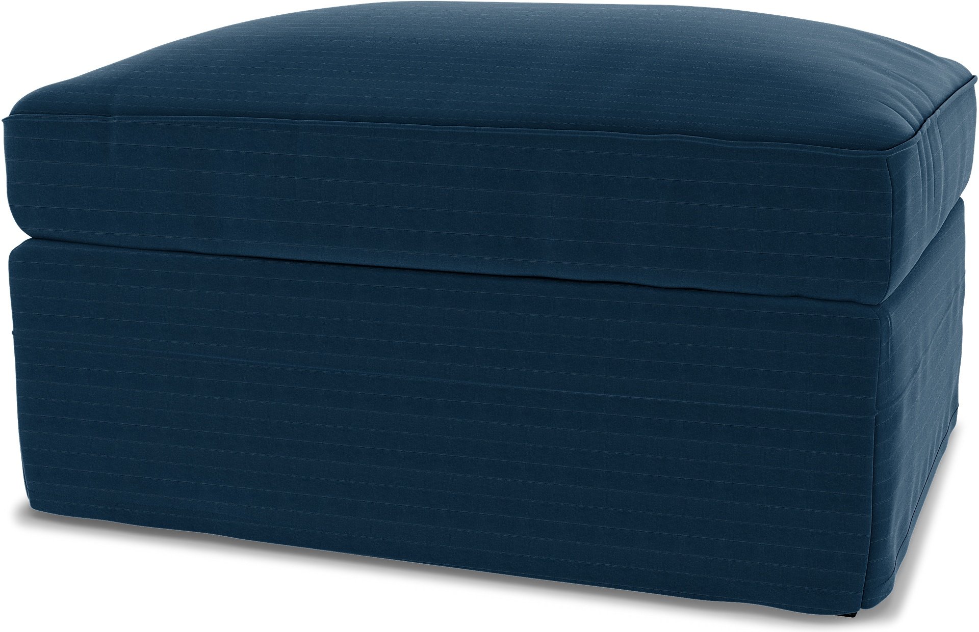 IKEA - Gronlid Footstool with Storage Cover, Denim Blue, Moody Seventies Collection - Bemz