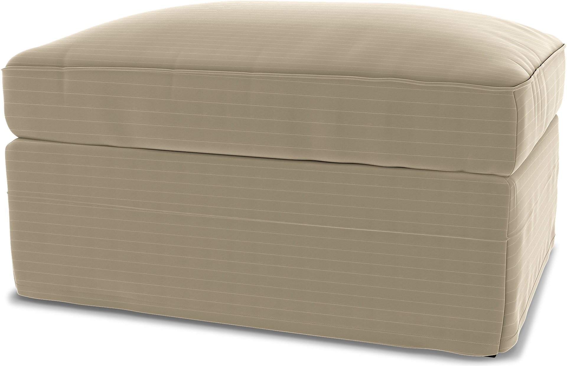 IKEA - Gronlid Footstool with Storage Cover, Oyster, Velvet - Bemz