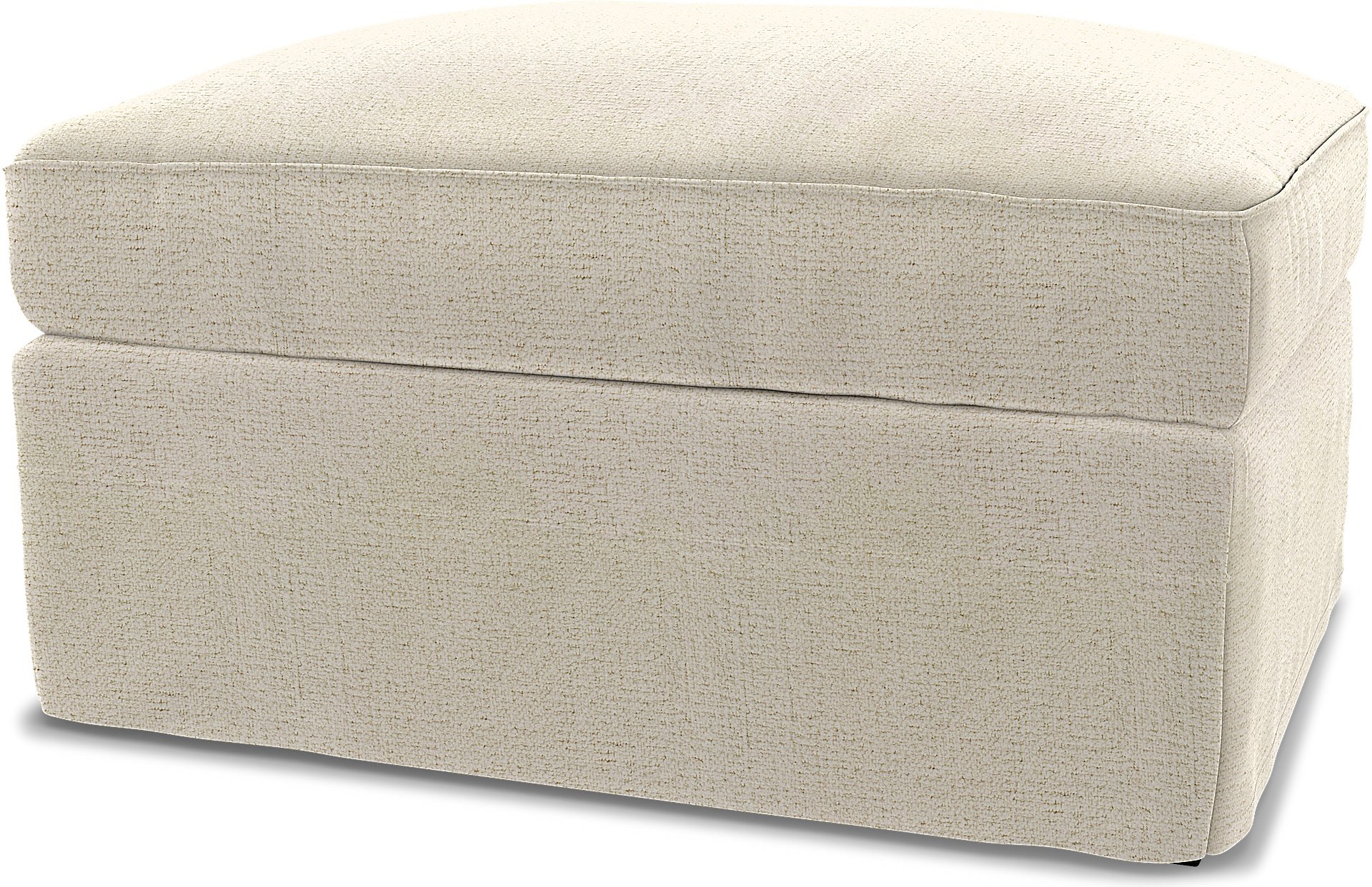 IKEA - Gronlid Footstool with Storage Cover, Ecru, Boucle & Texture - Bemz