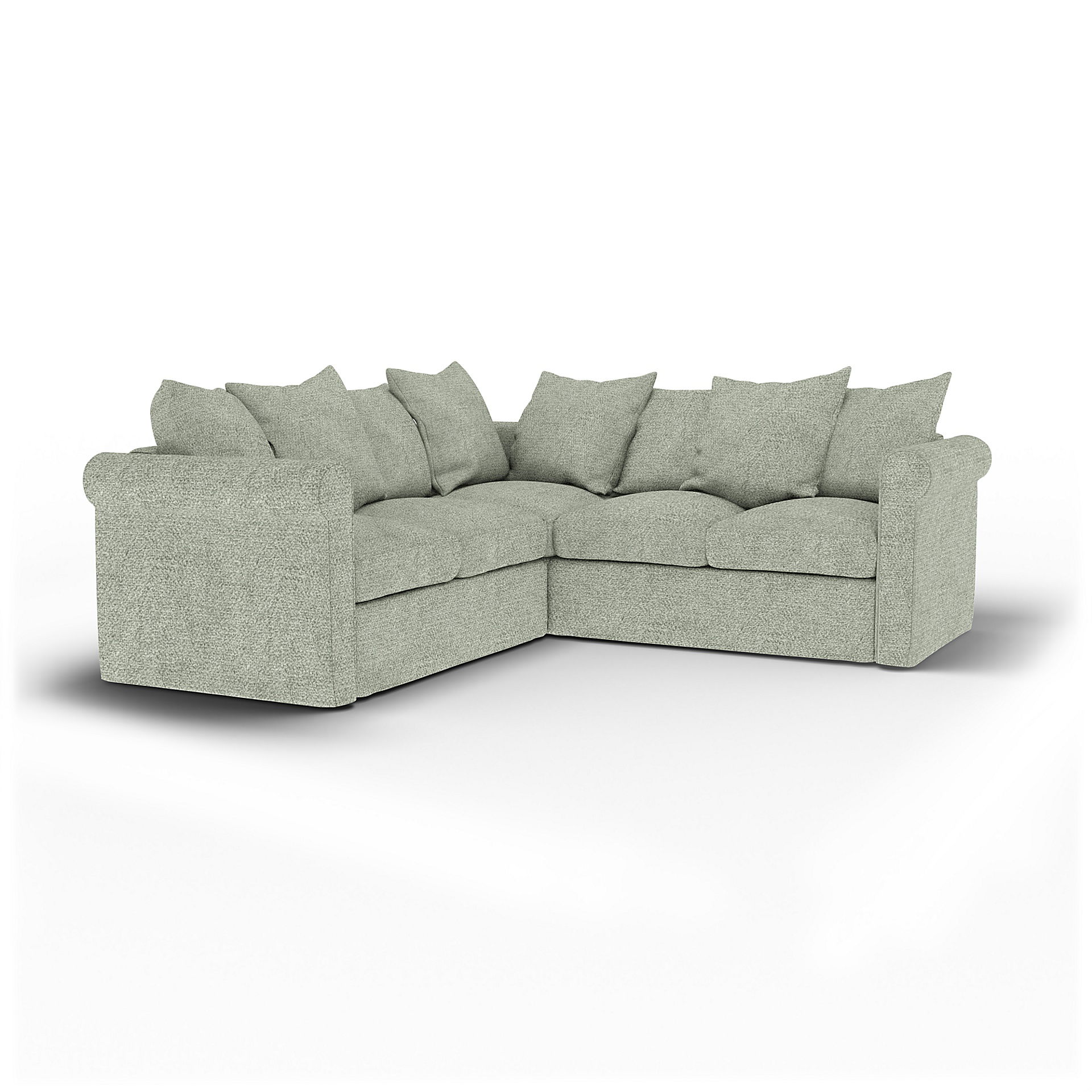 IKEA - Grönlid 4 Seater Corner Sofa Cover, Pistachio, Bouclé & Texture - Bemz