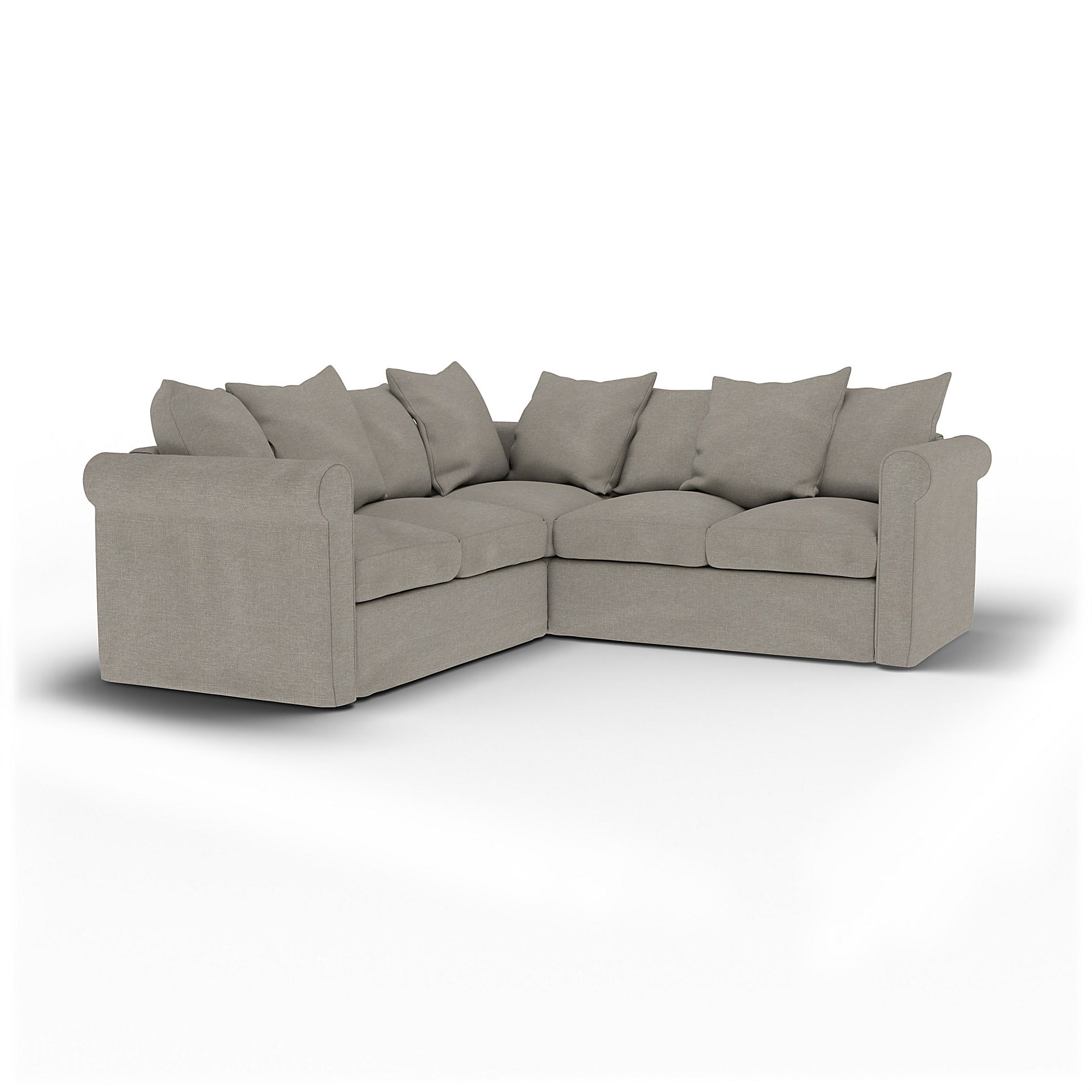 IKEA - Grönlid 4 Seater Corner Sofa Cover, Greige, Bouclé & Texture - Bemz