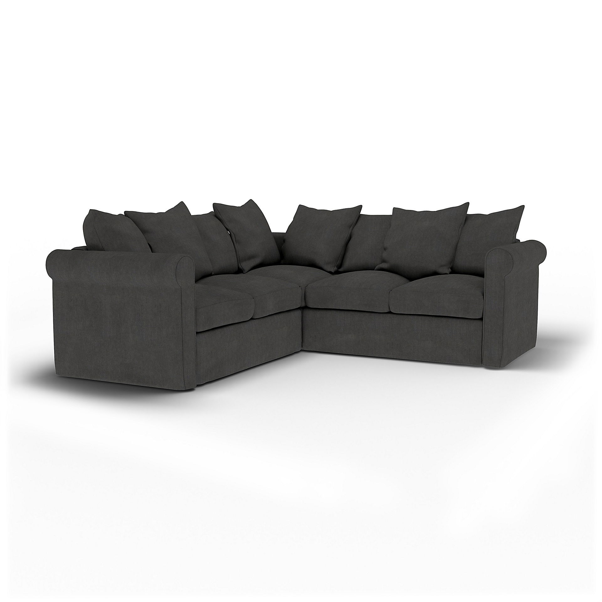 IKEA - Grönlid 4 Seater Corner Sofa Cover, Espresso, Linen - Bemz