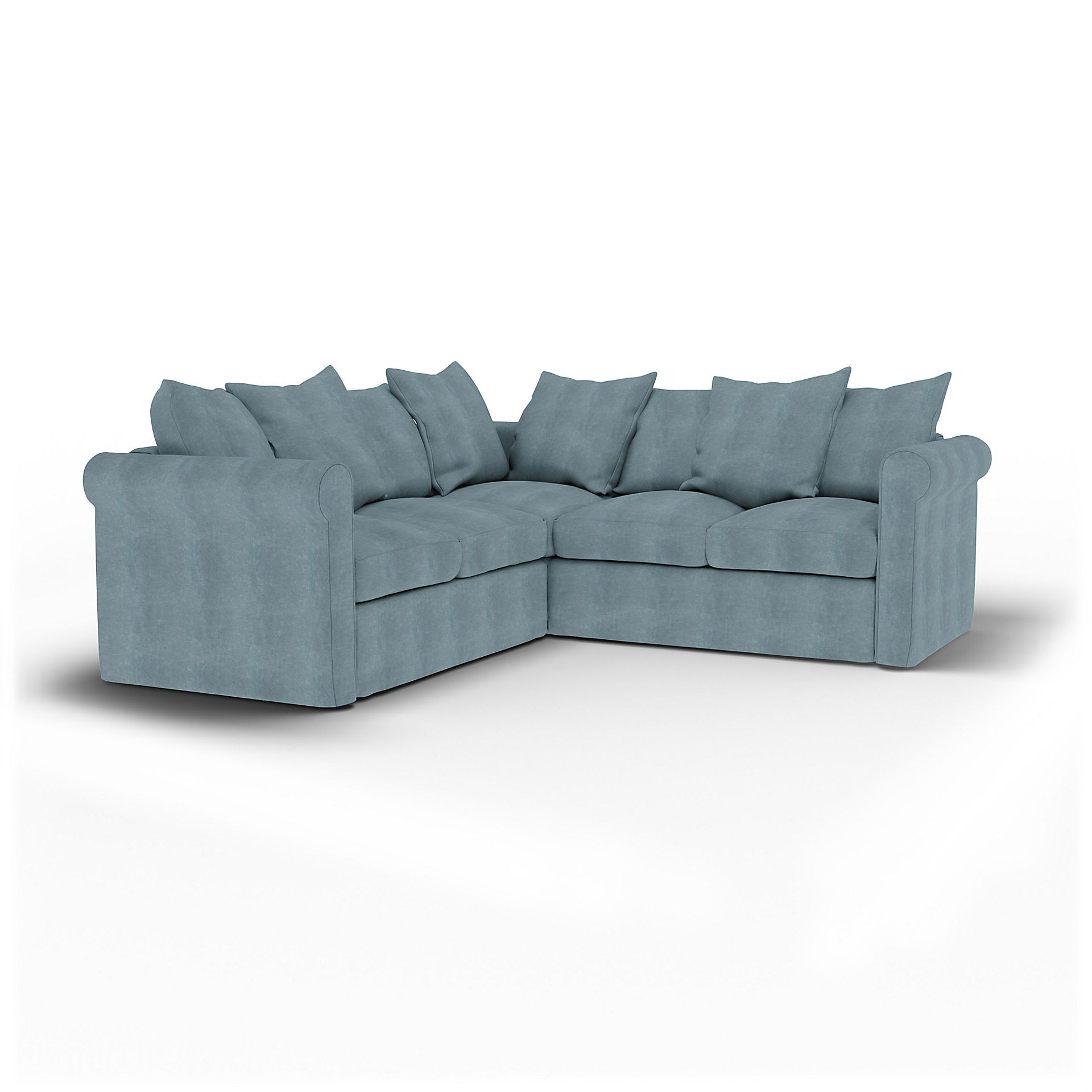 IKEA - Grönlid 4 Seater Corner Sofa Cover, Air Blue, BEMZ NATURE'S PALETTE COLLECTION - Bemz