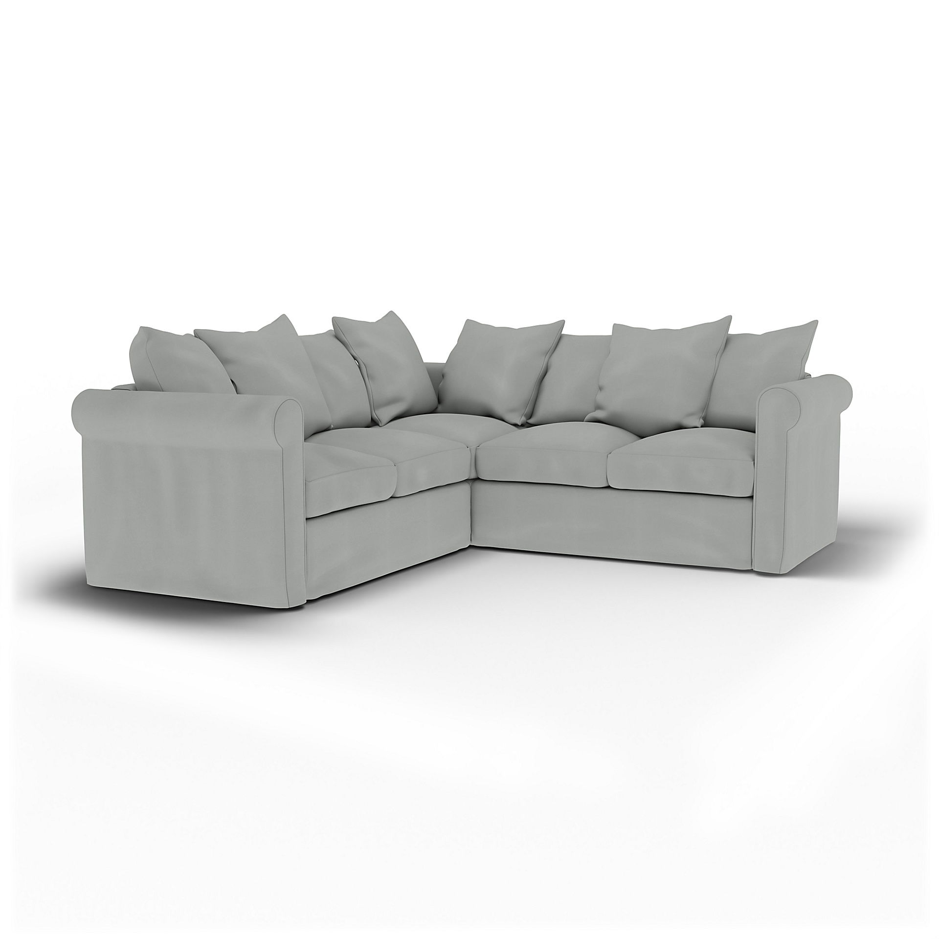 IKEA - Grönlid 4 Seater Corner Sofa Cover, Silver Grey, Cotton - Bemz