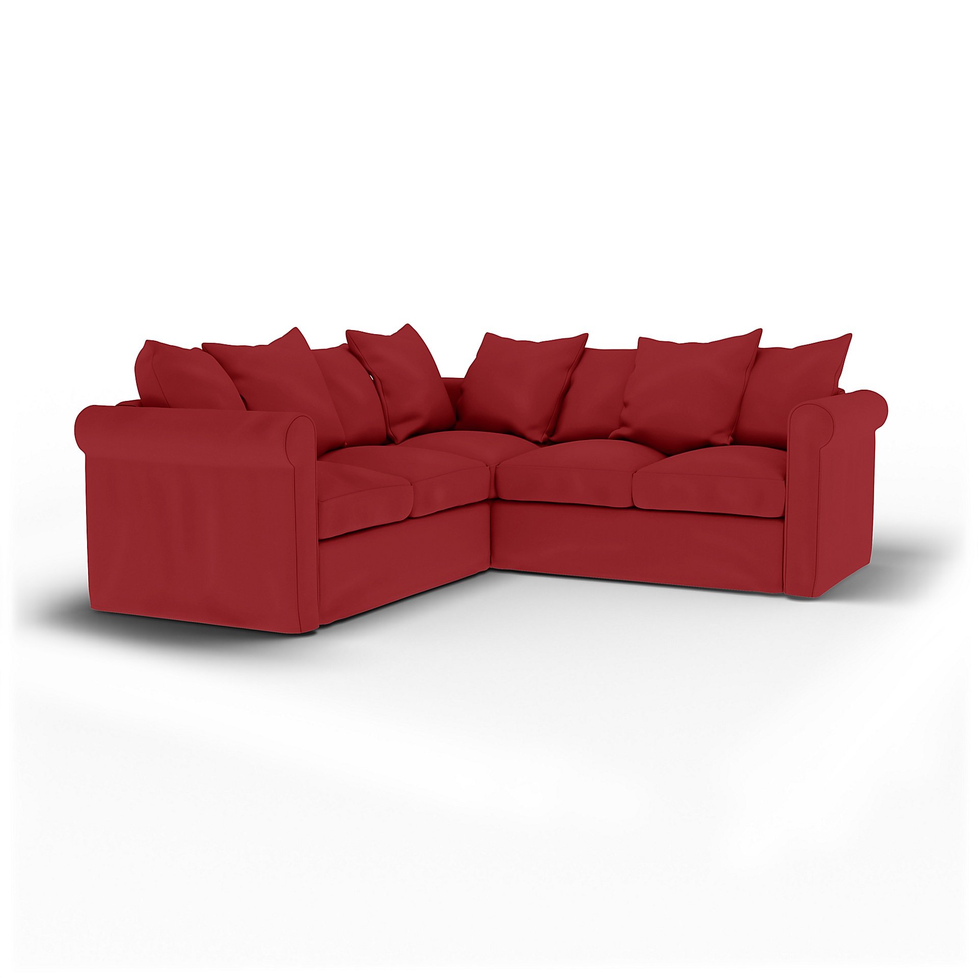 IKEA - Gronlid 4 Seater Corner Sofa Cover, Scarlet Red, Cotton - Bemz