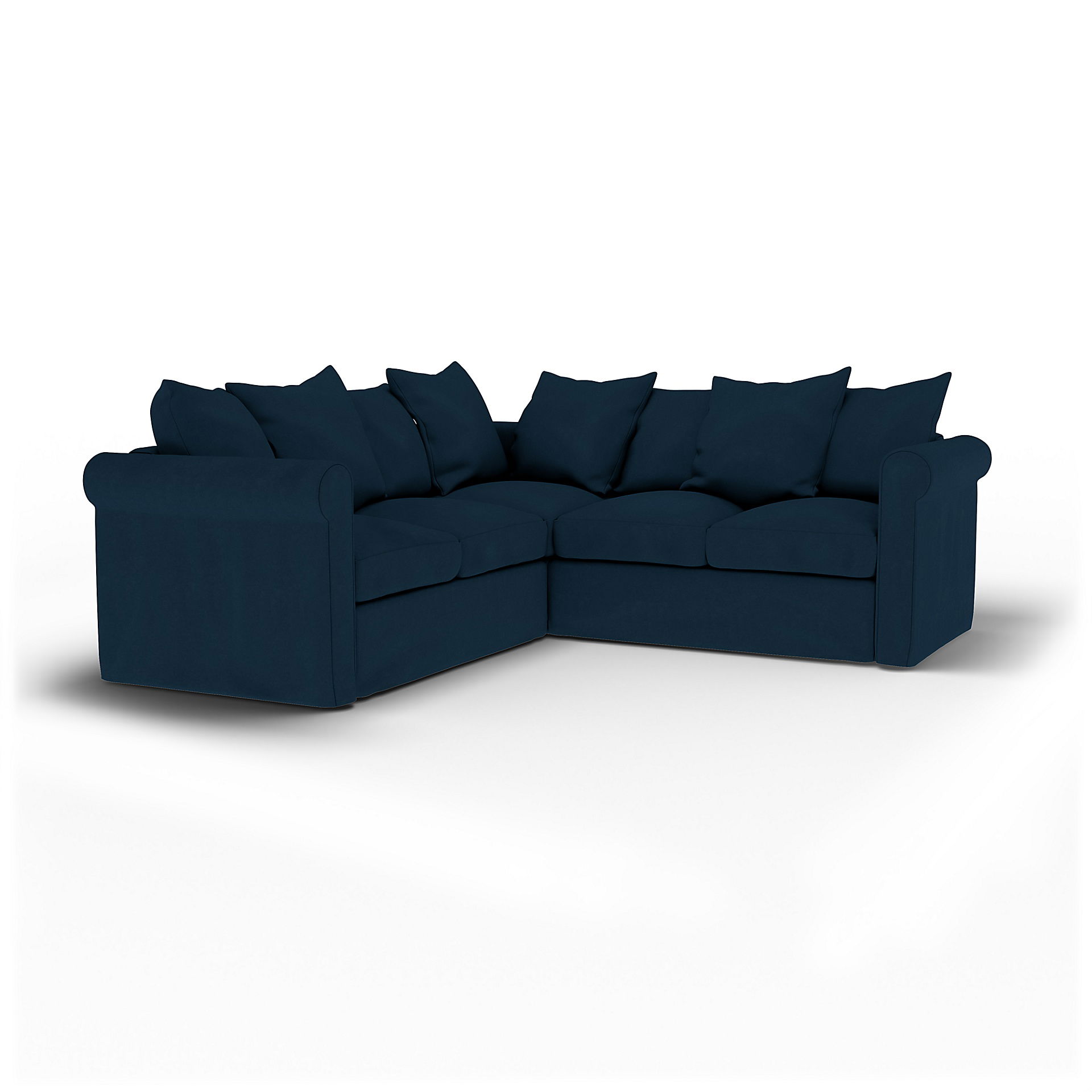 IKEA - Grönlid 4 Seater Corner Sofa Cover, Midnight, Velvet - Bemz