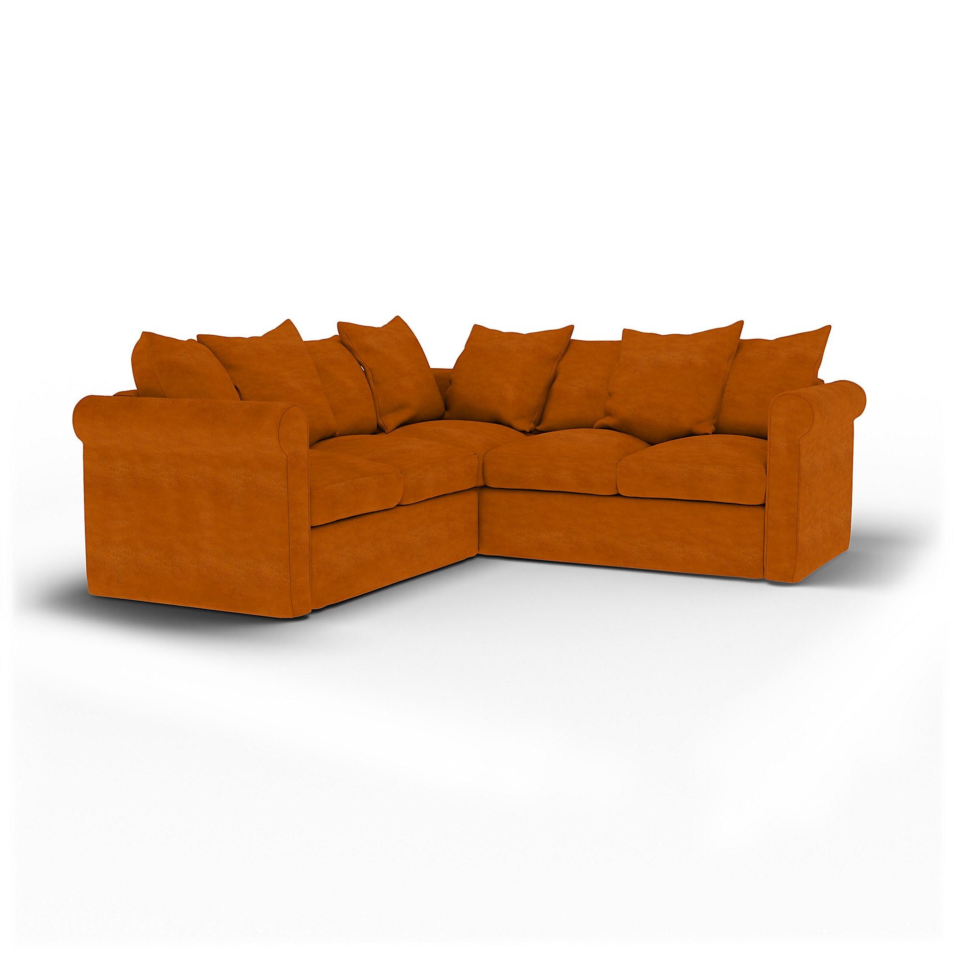 IKEA - Gronlid 4 Seater Corner Sofa Cover, Cognac, Velvet - Bemz