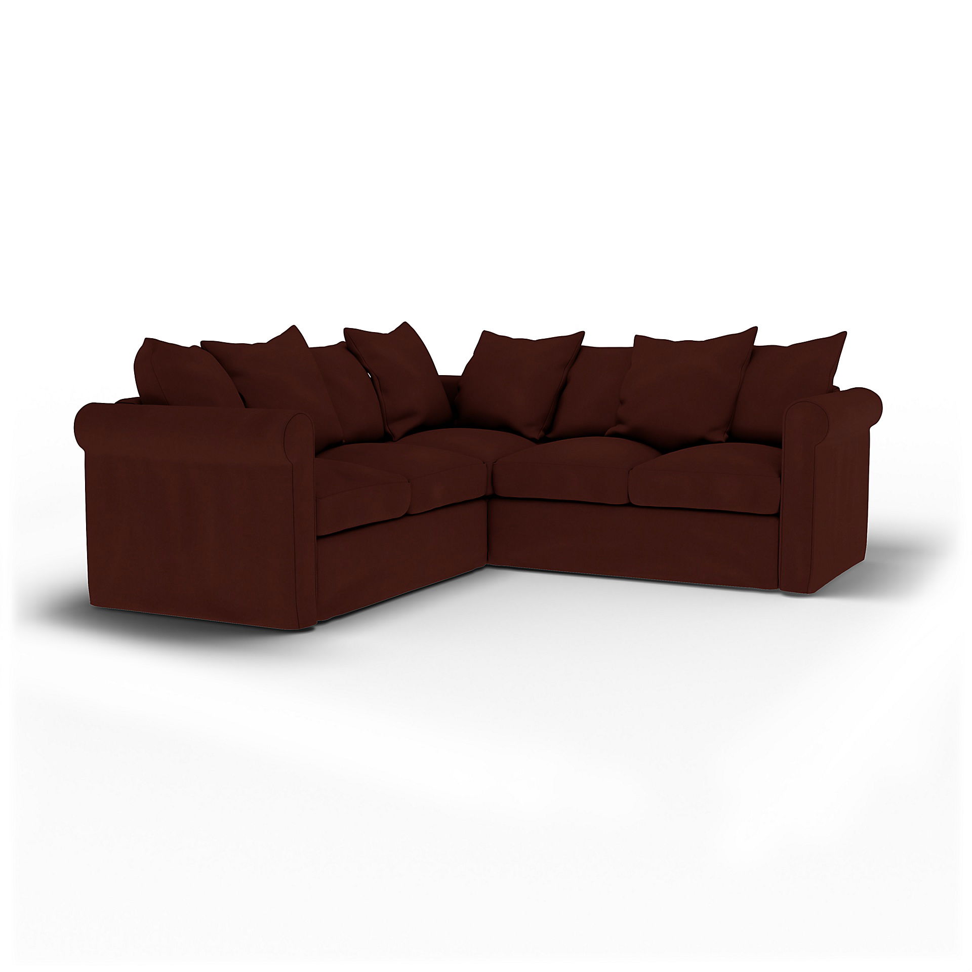 IKEA - Grönlid 4 Seater Corner Sofa Cover, Ground Coffee, Velvet - Bemz