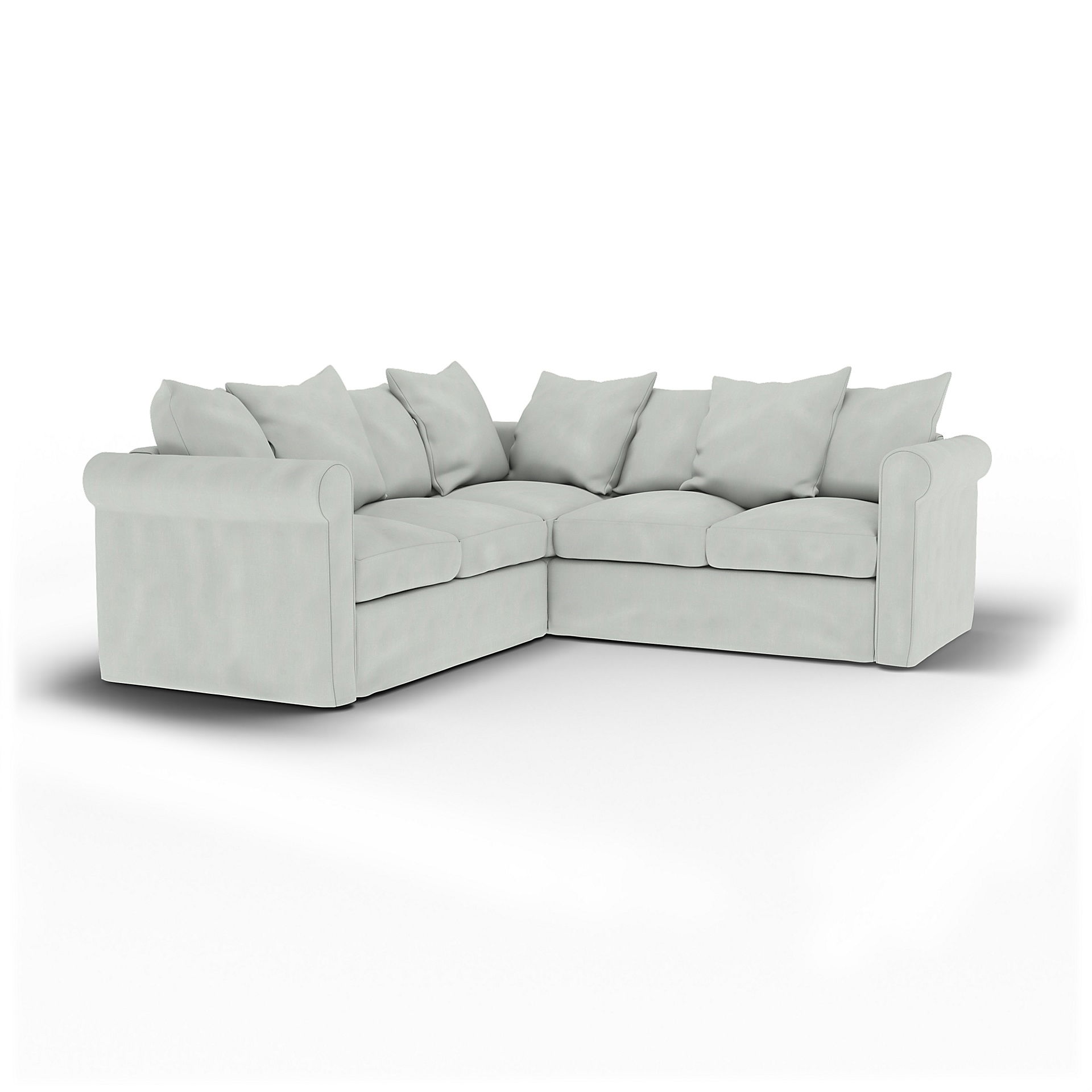 IKEA - Grönlid 4 Seater Corner Sofa Cover, Silver Grey, Linen - Bemz