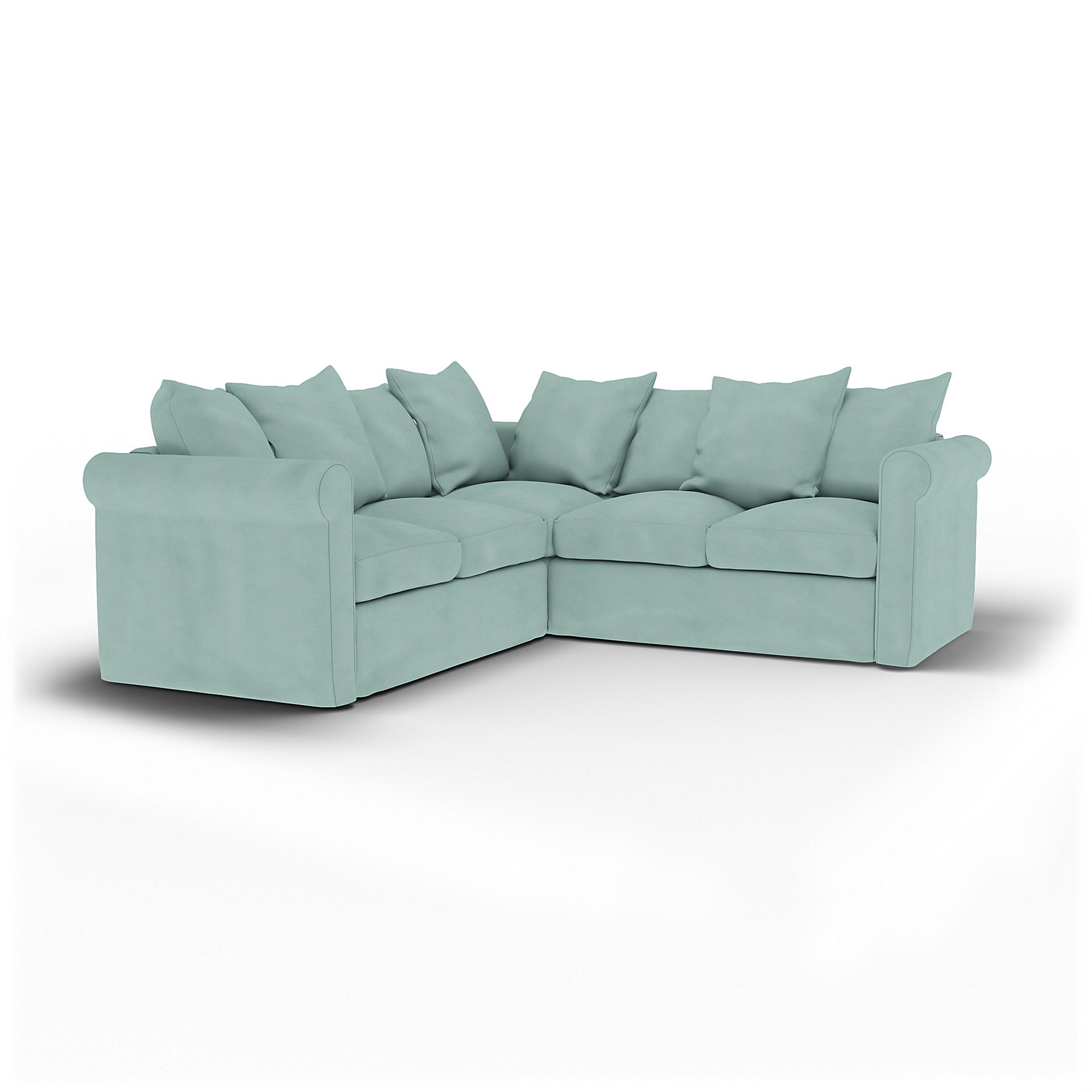 IKEA - Grönlid 4 Seater Corner Sofa Cover, Mineral Blue, Linen - Bemz