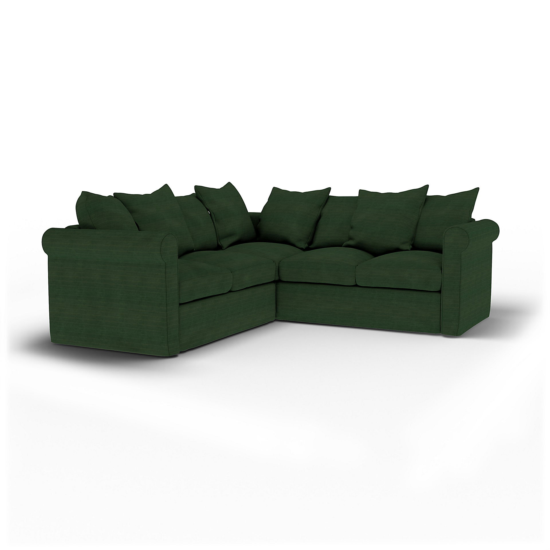 IKEA - Grönlid 4 Seater Corner Sofa Cover, Deep Green, BEMZ NATURE'S PALETTE COLLECTION - Bemz