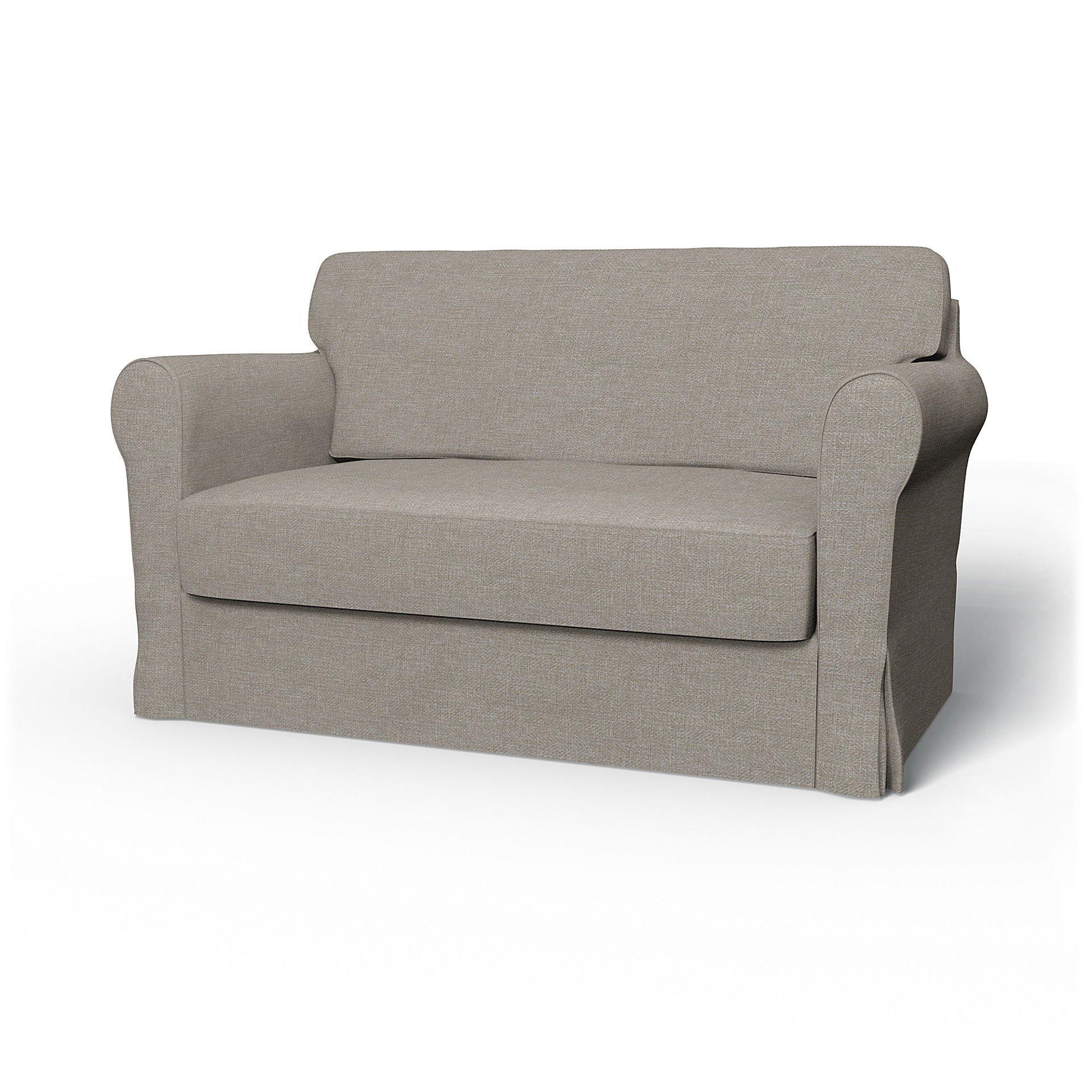 IKEA - Överdrag till Hagalund bäddsoffa, Greige, BOUCLÉ & TEXTUR - Bemz