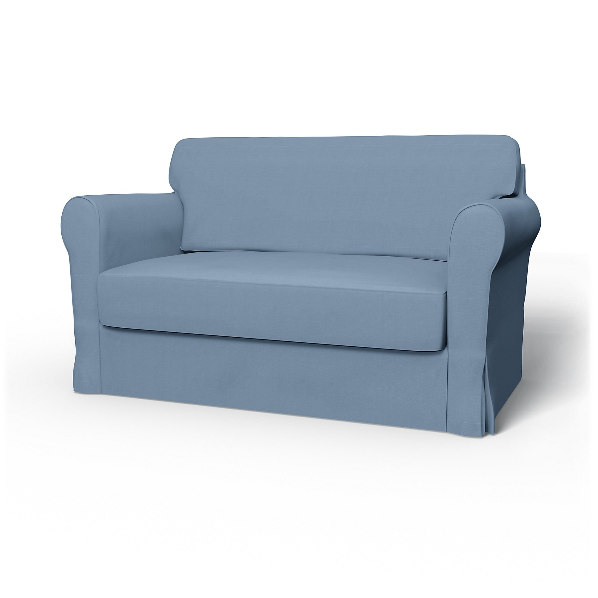 IKEA - Hagalund Sofa Bed Cover, Dusty Blue, Cotton - Bemz