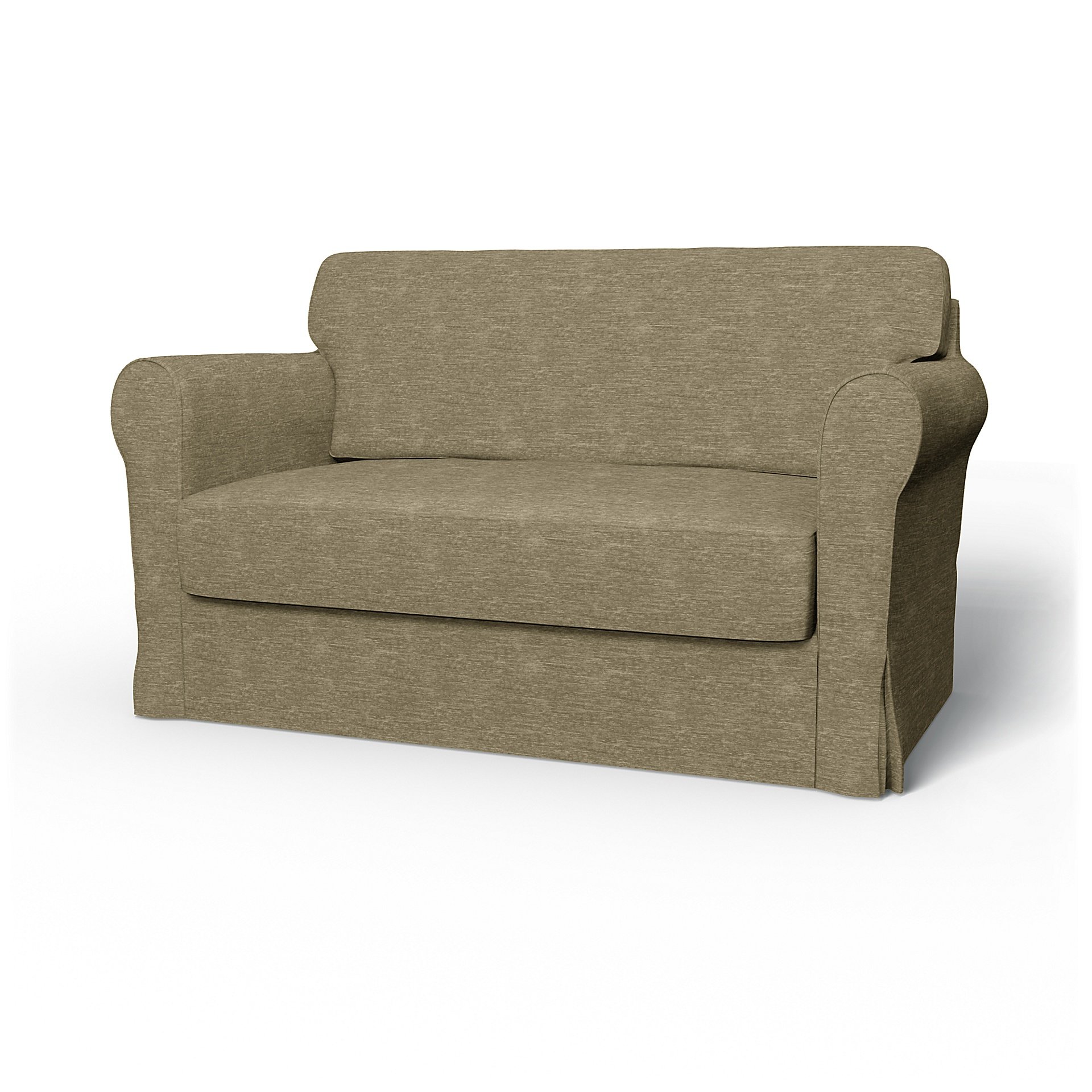 IKEA - Hagalund Sofa Bed Cover, Beige, Velvet - Bemz