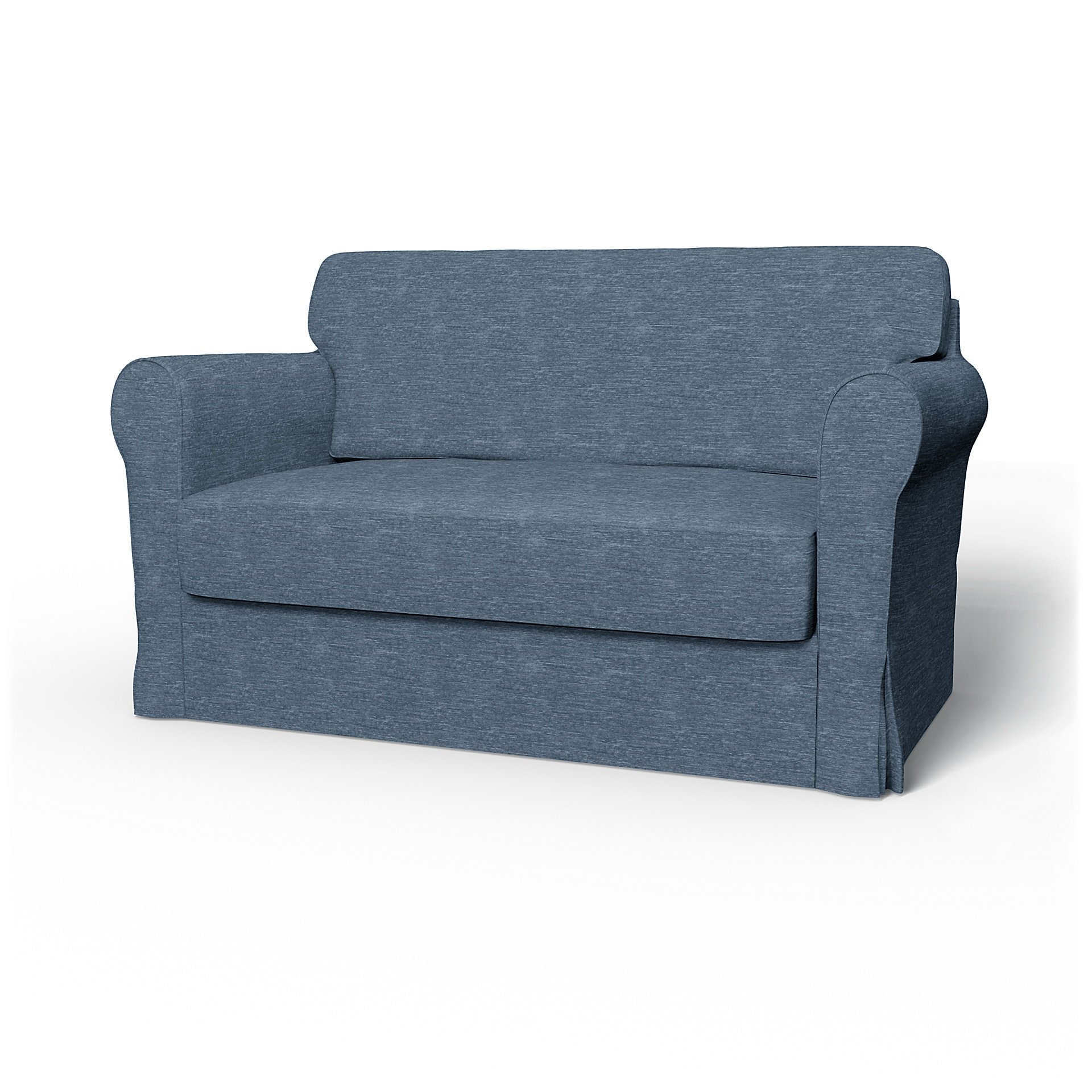 IKEA - Hagalund Sofa Bed Cover, Mineral Blue, Velvet - Bemz