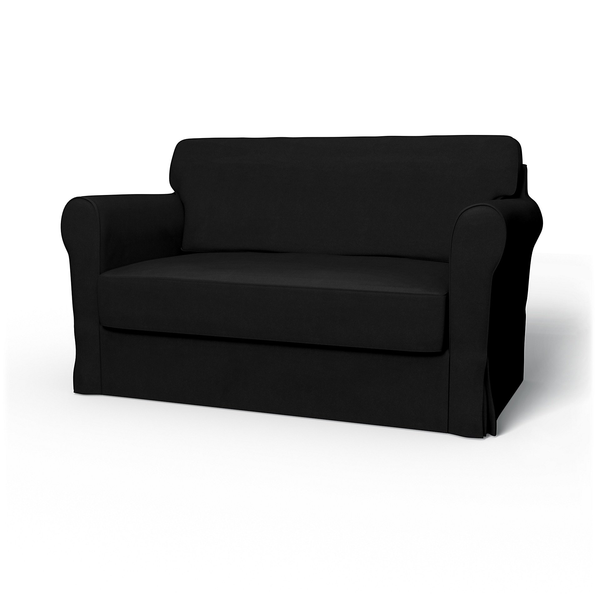 IKEA - Hagalund Sofa Bed Cover, Black, Velvet - Bemz