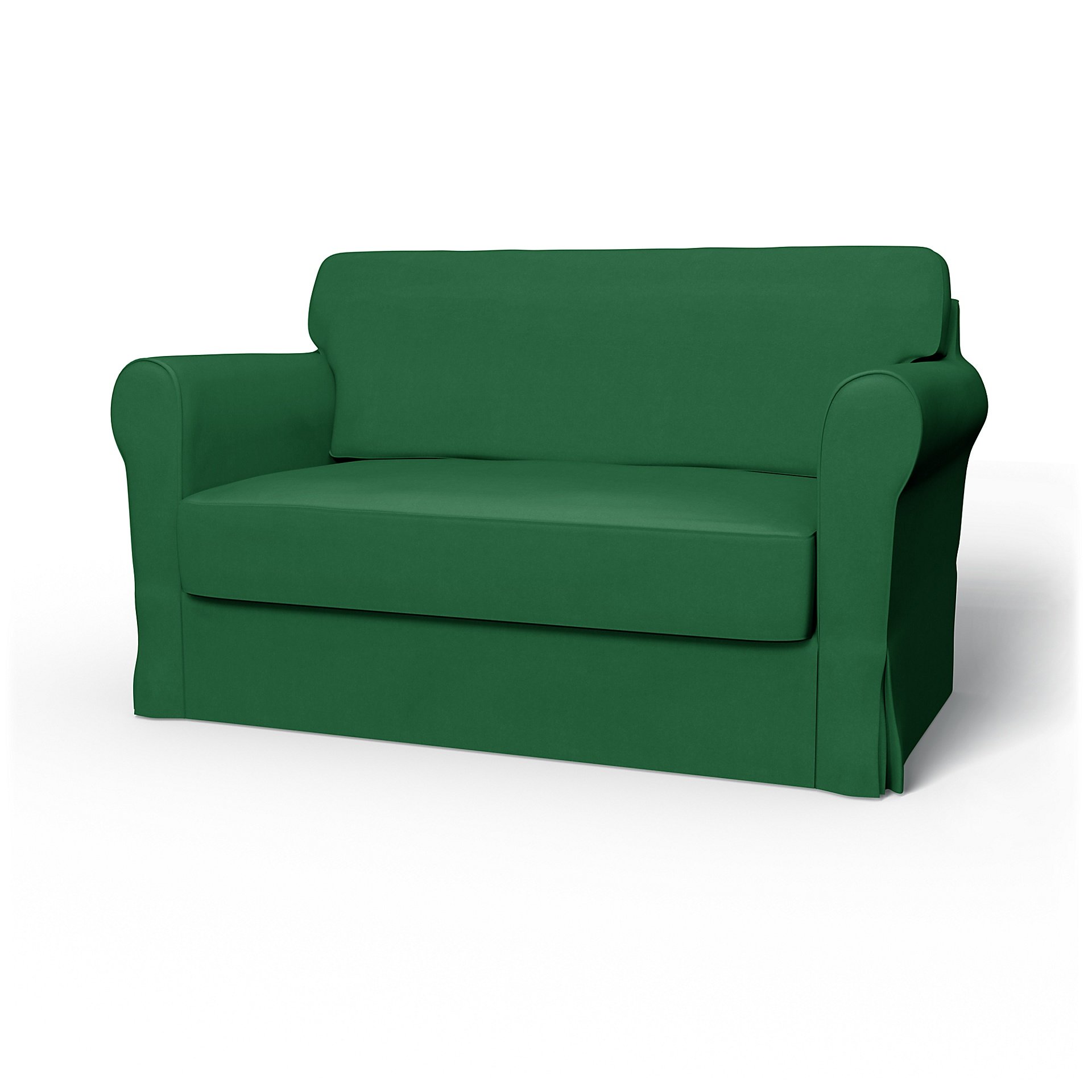 IKEA - Hagalund Sofa Bed Cover, Abundant Green, Velvet - Bemz
