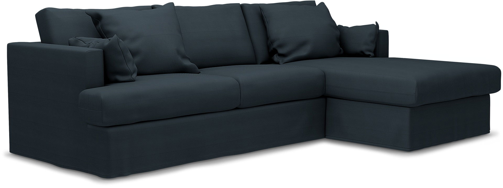 Harper 3-sitssoffa XL med schäslong höger, Orion Blue, Manchester - Bemz