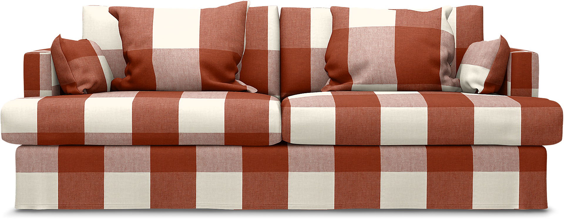 Harper 3-sists soffa, Terracotta, Linne - Bemz