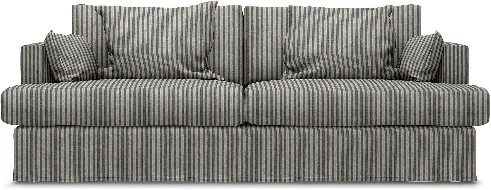 Överdrag till MIO Harper 3-sists soffa, Dark Blue / Natural, Linne - Bemz