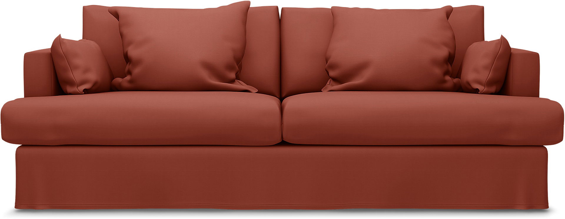 Harper 3-sists soffa, Burnt Orange, Bomull - Bemz